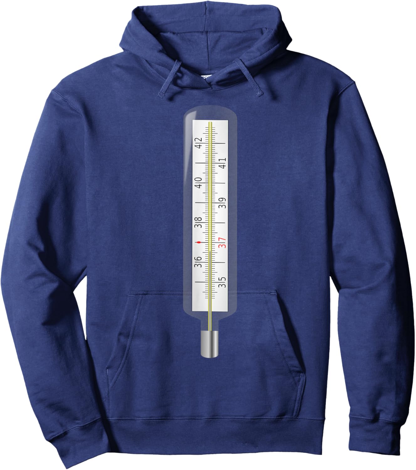 Clinical Thermometer Funny Dress Up Cosplay Halloween Prop Hoodie - Hoodie | Navy