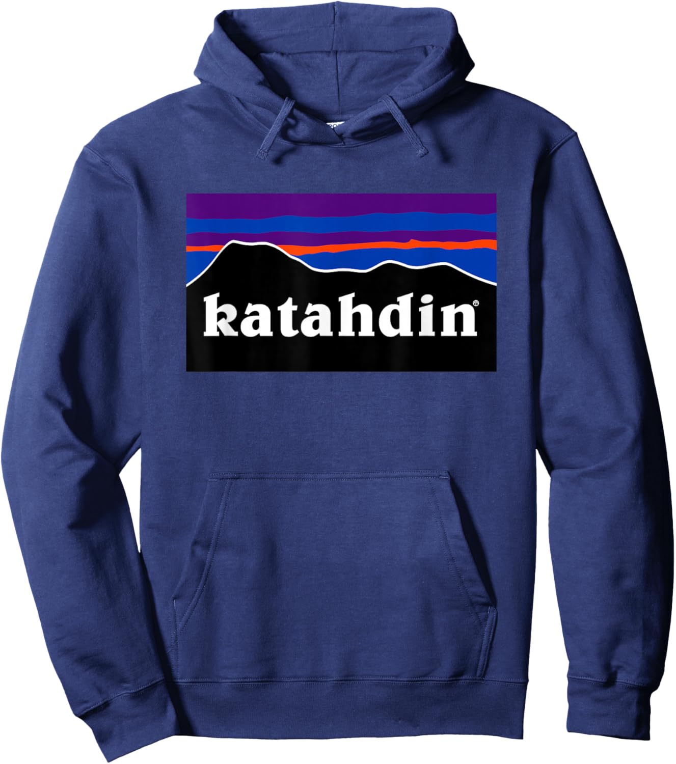 Mount Katahdin Maine Hoodie - Hoodie | Navy