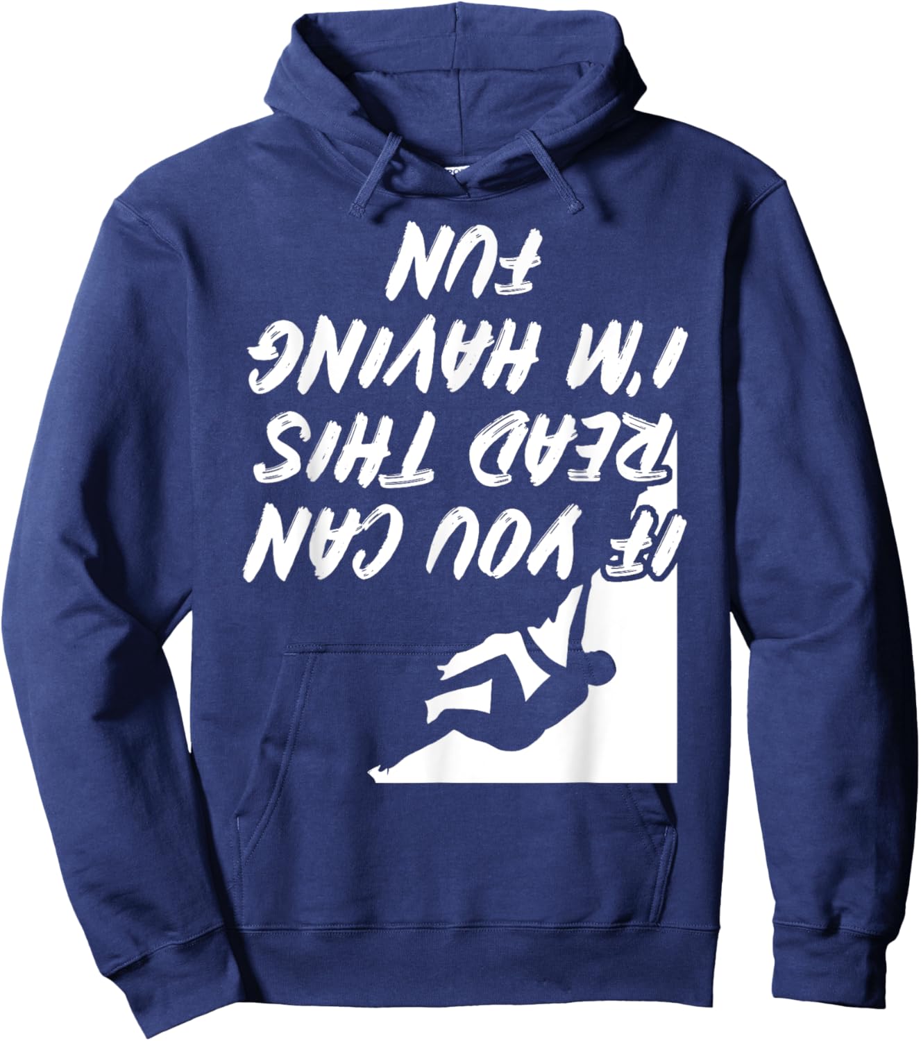 Funny Rock Climbing Bouldering Gift: & Graphic Hoodie - Hoodie | Navy