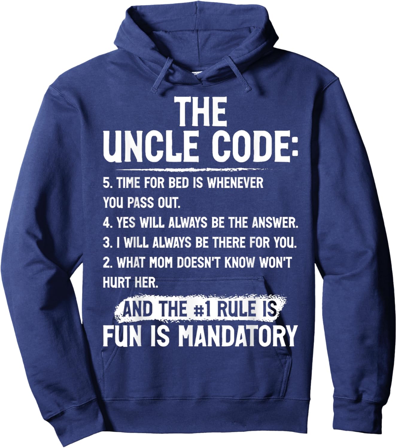 Funny Uncle Gifts From Niece Nephew Funny the Uncle Code Hoodie - Hoodie | Navy
