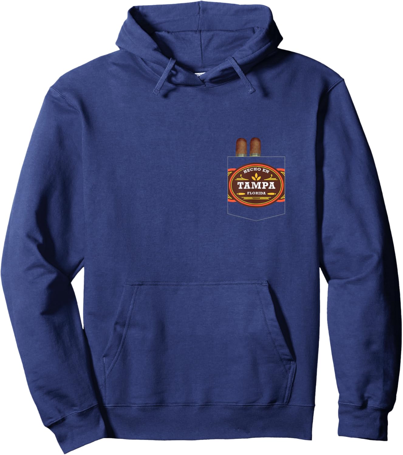 Hecho En Tampa Cigar Lover Ybor City Tampa Florida Hoodie - Hoodie | Navy