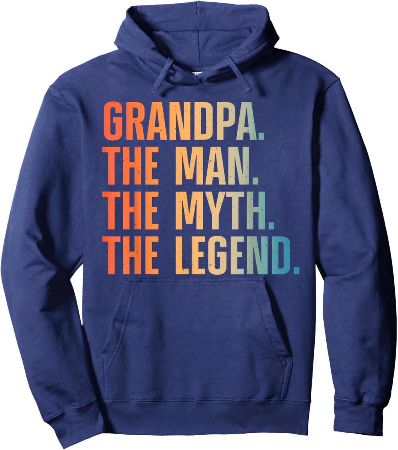 Grandpa Art For Grandfather Papa Papi From Grandkids Grandpa Hoodie - Hoodie | Navy