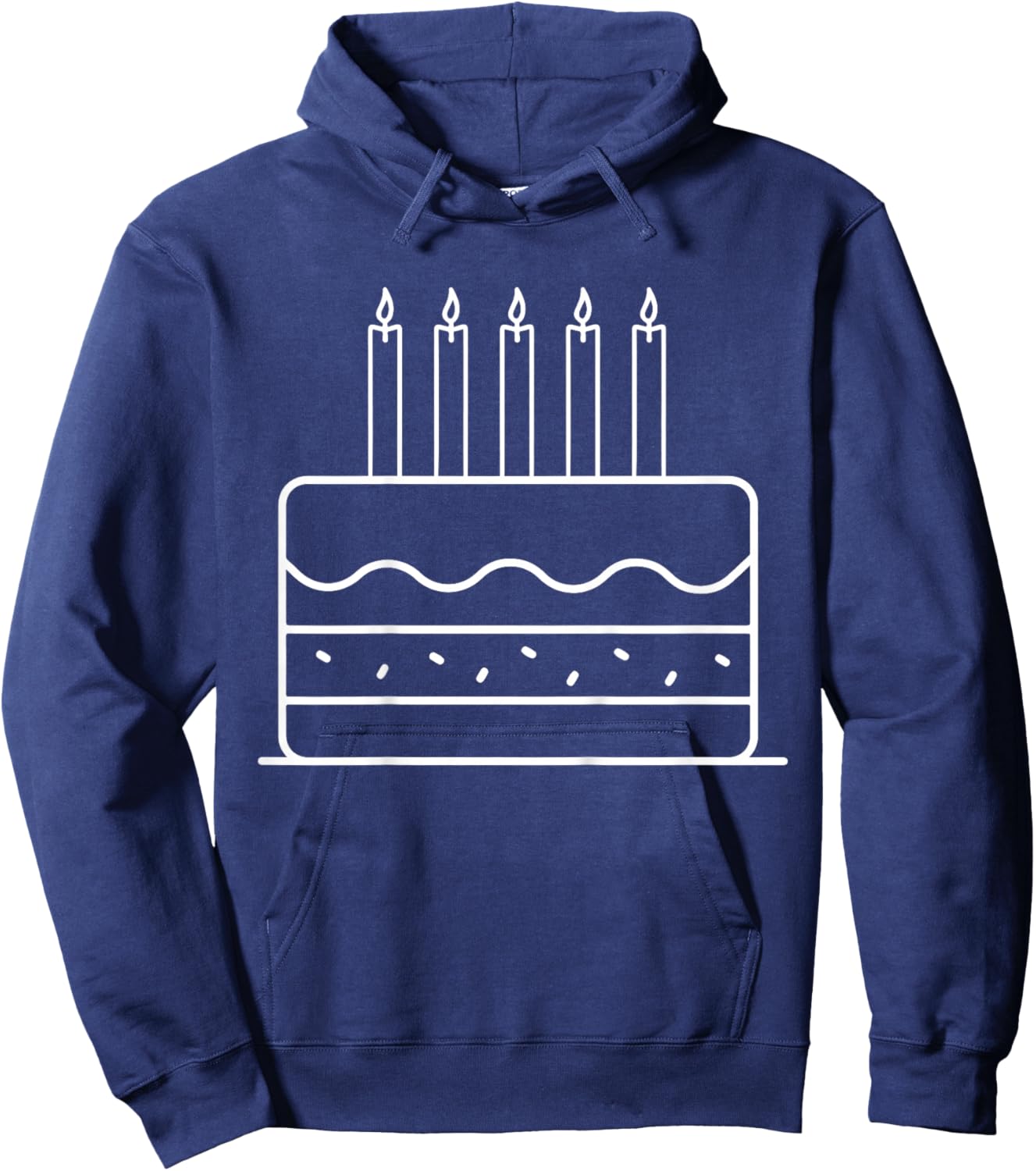 Kids Candle Birthday Cake 5 Years Old Kids 5th Birthday Party Hoodie - Hoodie | Navy