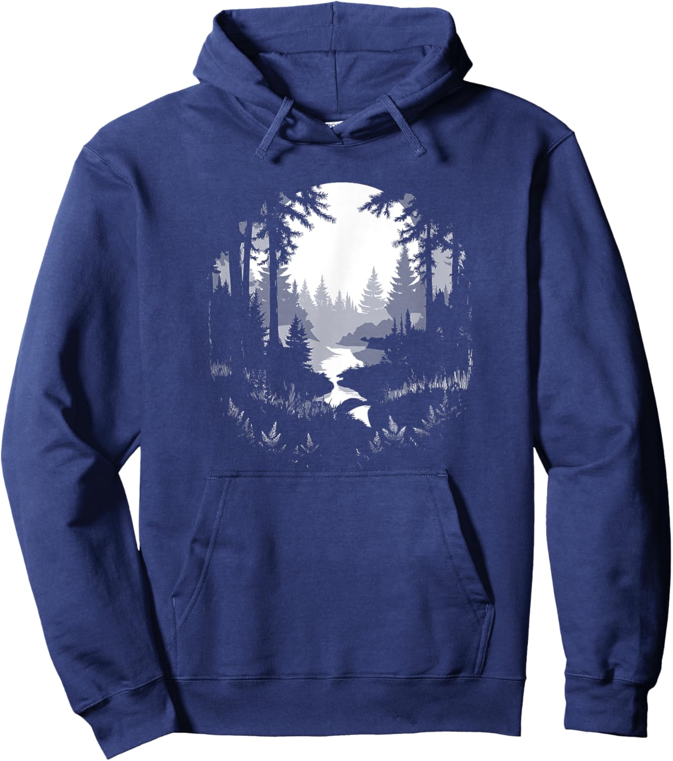 Night Nature Wildlife Trees Outdoor Men Boys Girls Hoodie - Hoodie | Navy