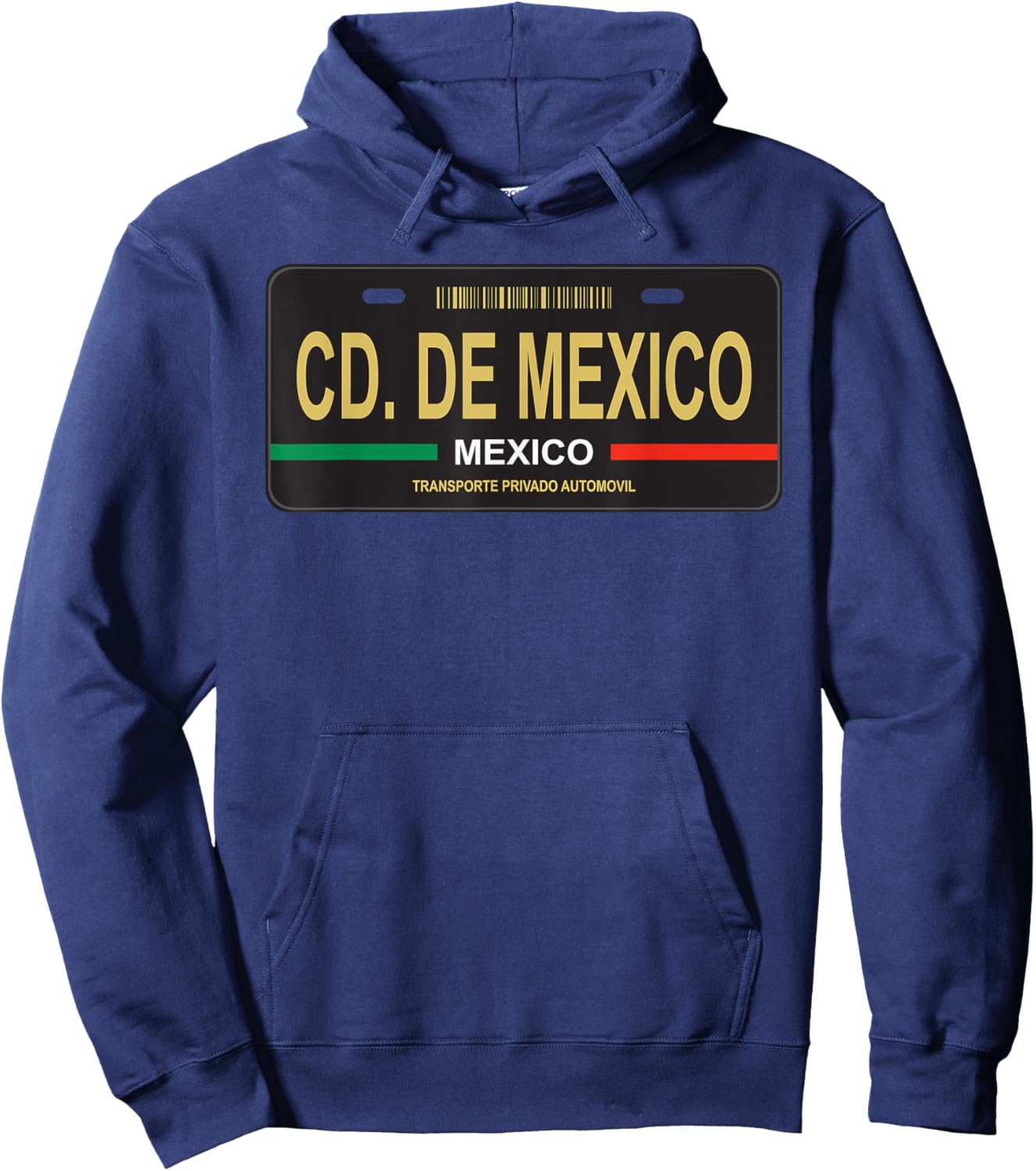 Cdmx Mexico City State License Plate Souvenir Travel Hoodie - Hoodie | Navy