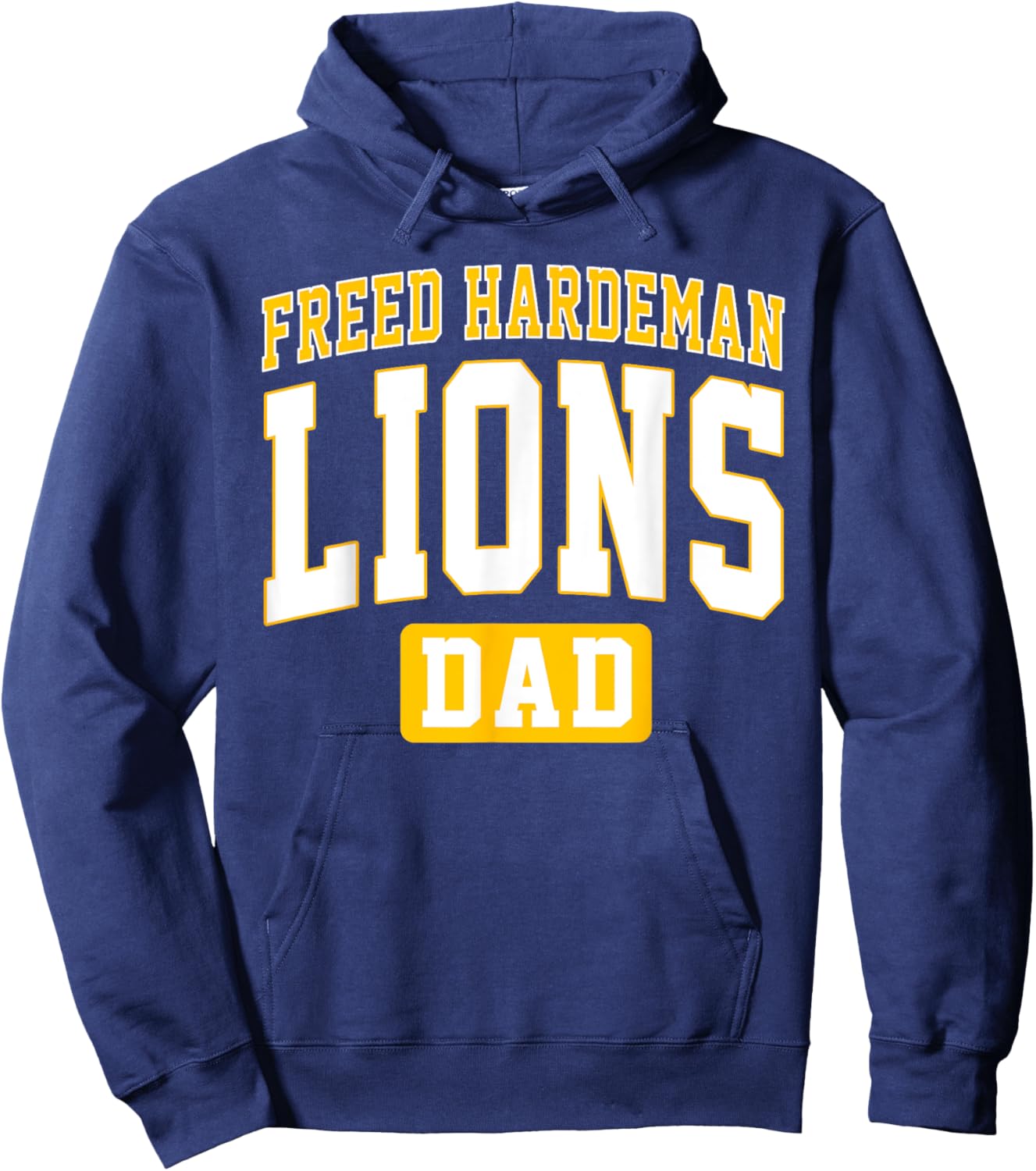 Freed-Hardeman University Lions Dad Arch Vintage Design Hoodie - Hoodie | Navy