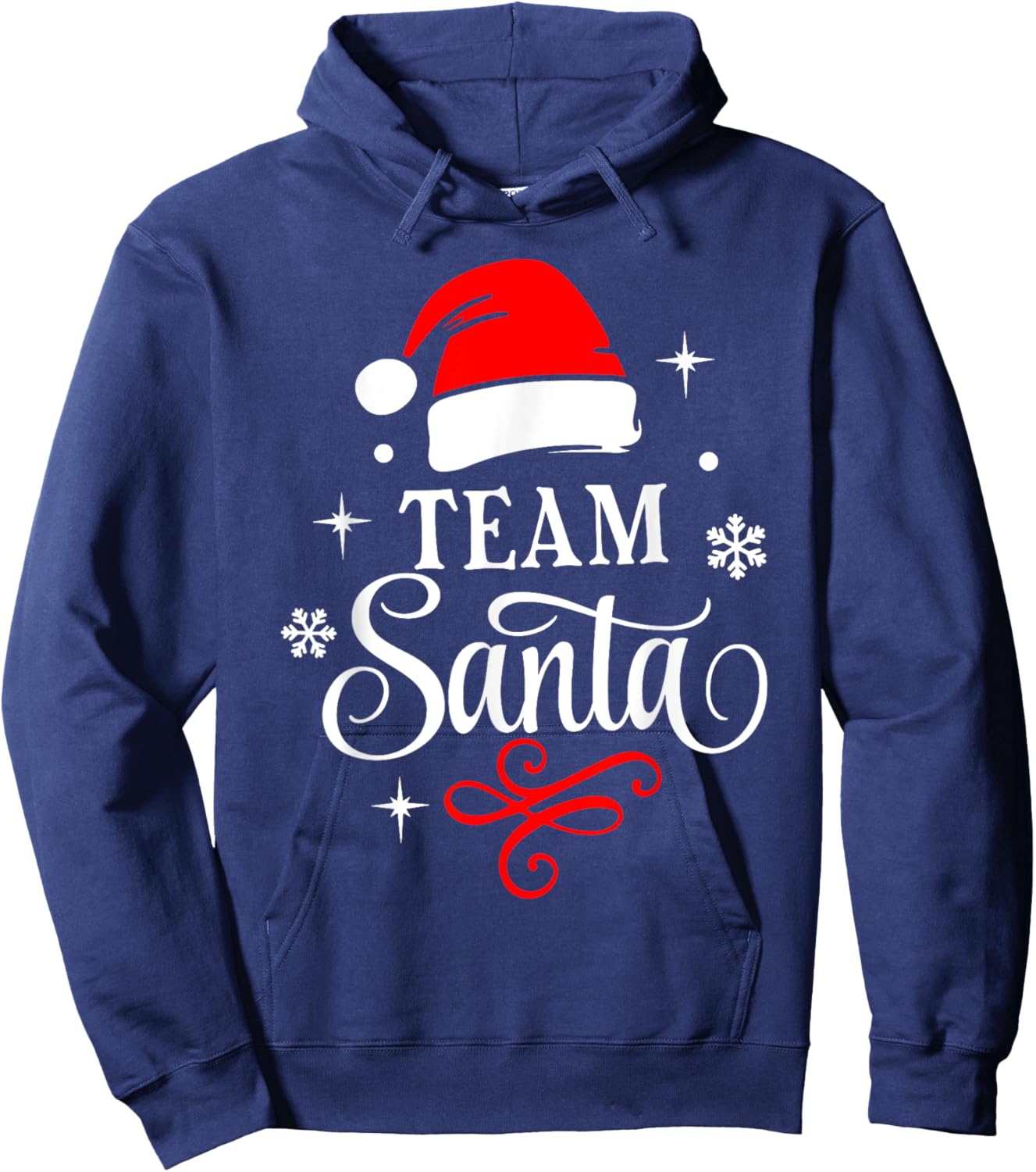 Team Santa Christmas Squad Family Matching Pajamas Boys Men Hoodie - Hoodie | Navy