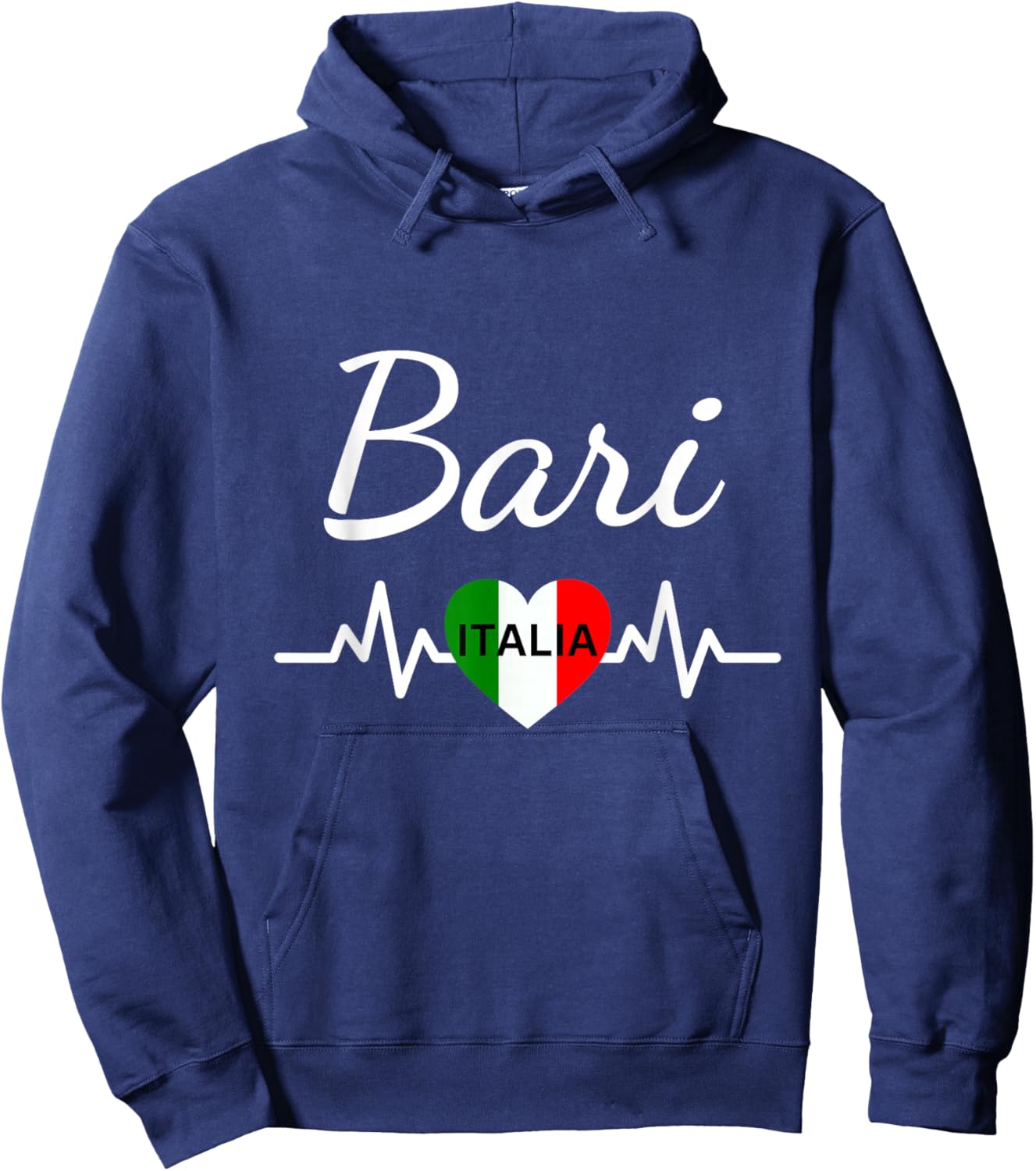 Bari Italy Flag Italia Souvenir Matching Italian Hoodie - Hoodie | Navy