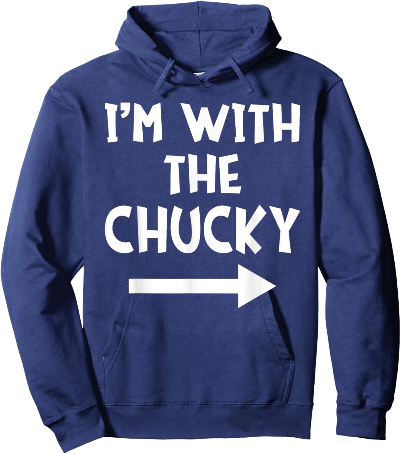 I'm With The Chucky Funny Matching Couple Halloween Costume Hoodie - Hoodie | Navy