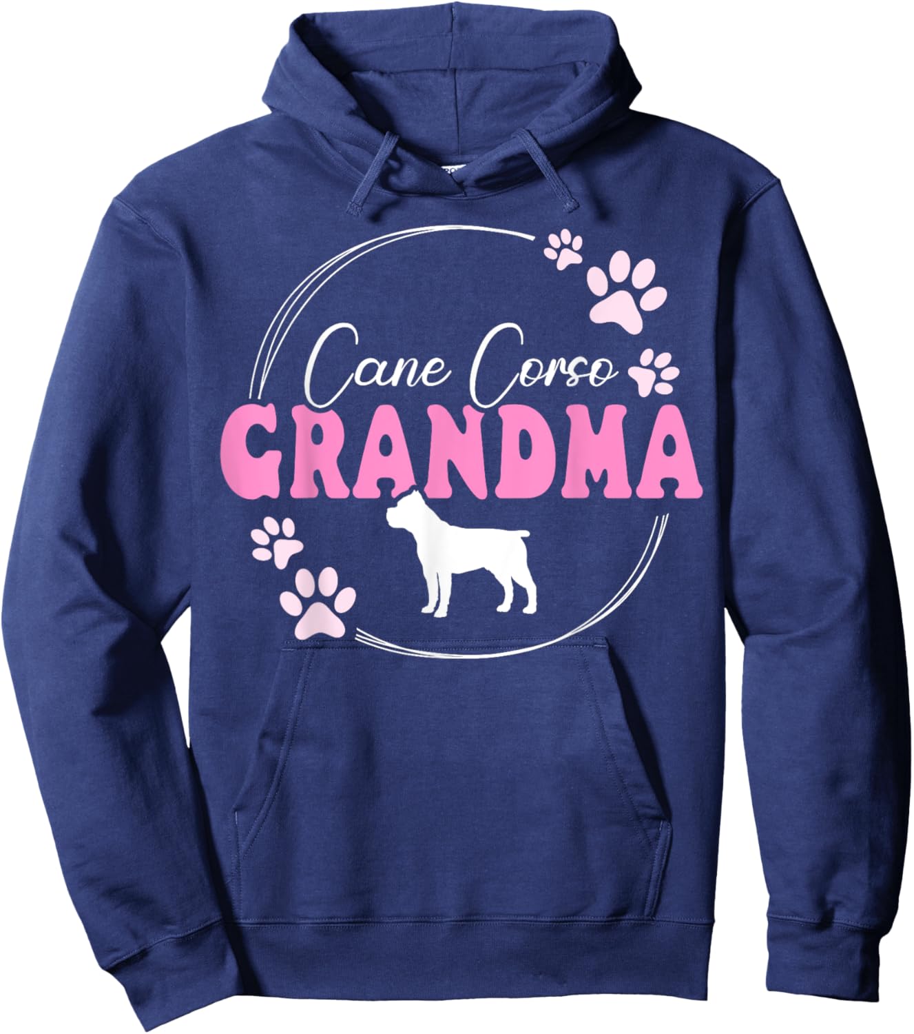 Cute Cane Corso Grandma Hoodie - Hoodie | Navy