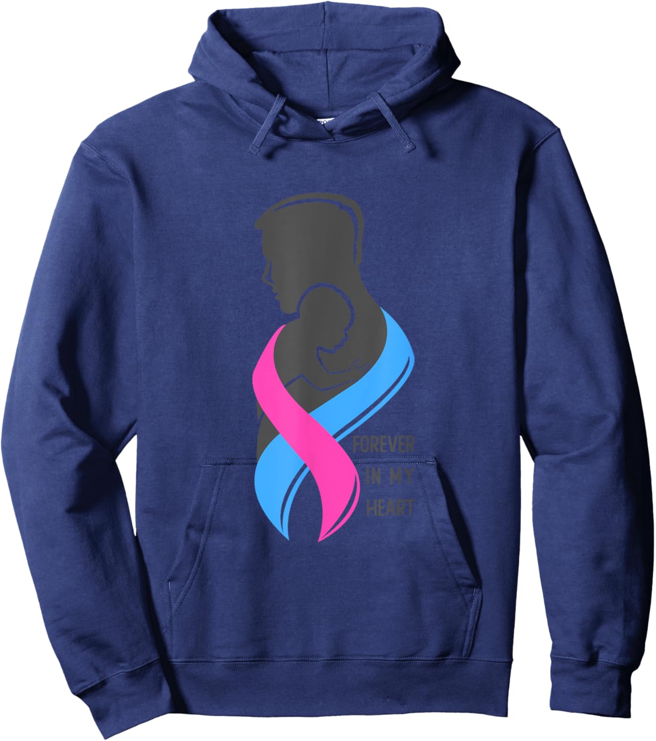 Forever In My Hearts, Infant Loss Awareness Month Hoodie - Hoodie | Navy