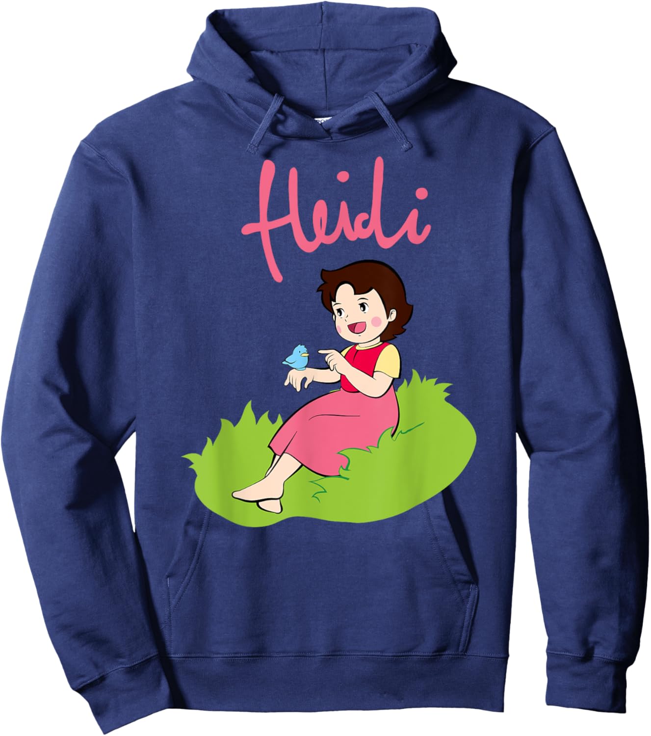 Heidi im Gras Zeichentrick TV Serie Retro Kindeheitshelden Hoodie - Hoodie | Navy