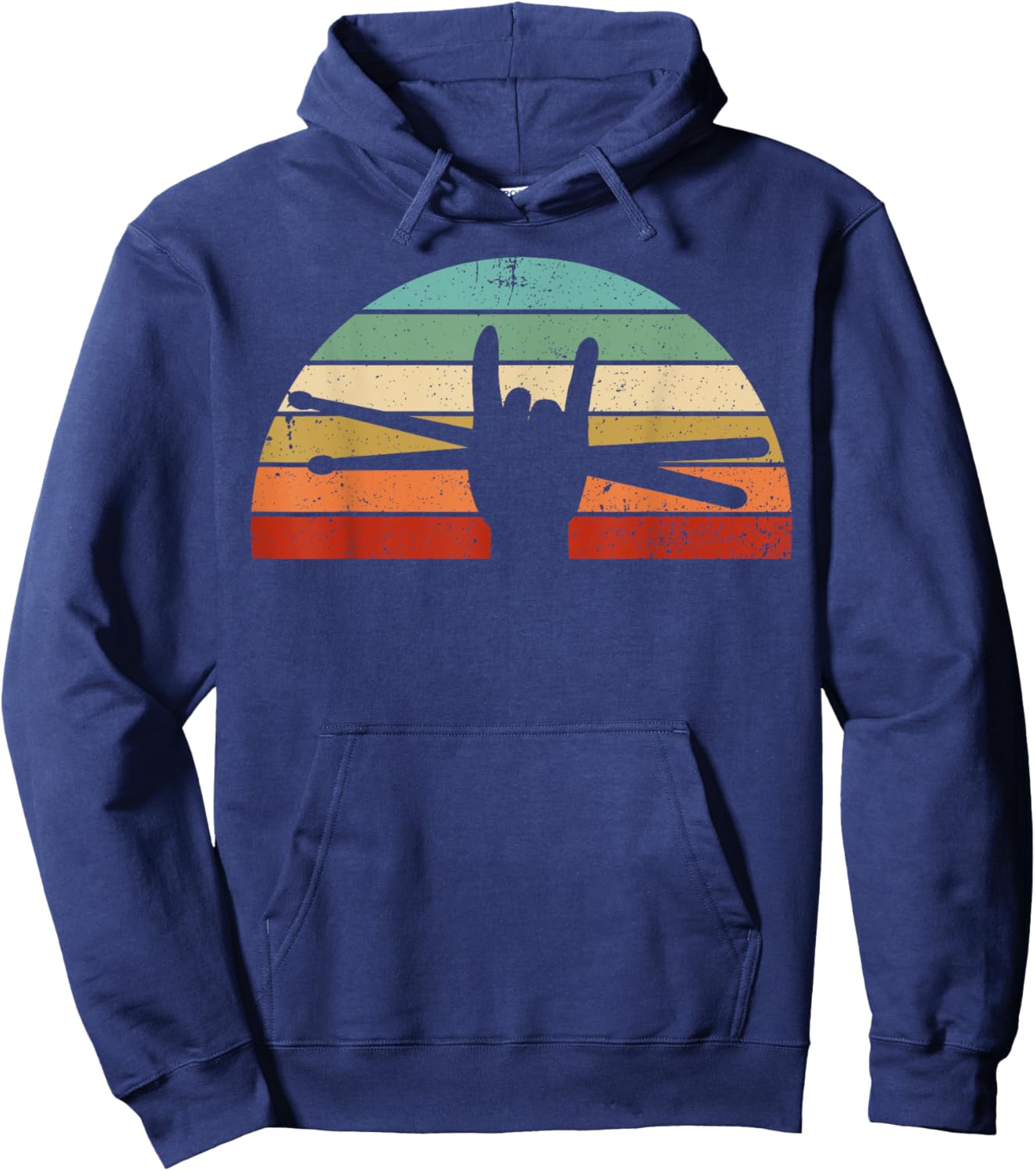 Funny Drummer Art Women Kids Drumming Lover Drummer Hoodie - Hoodie | Navy