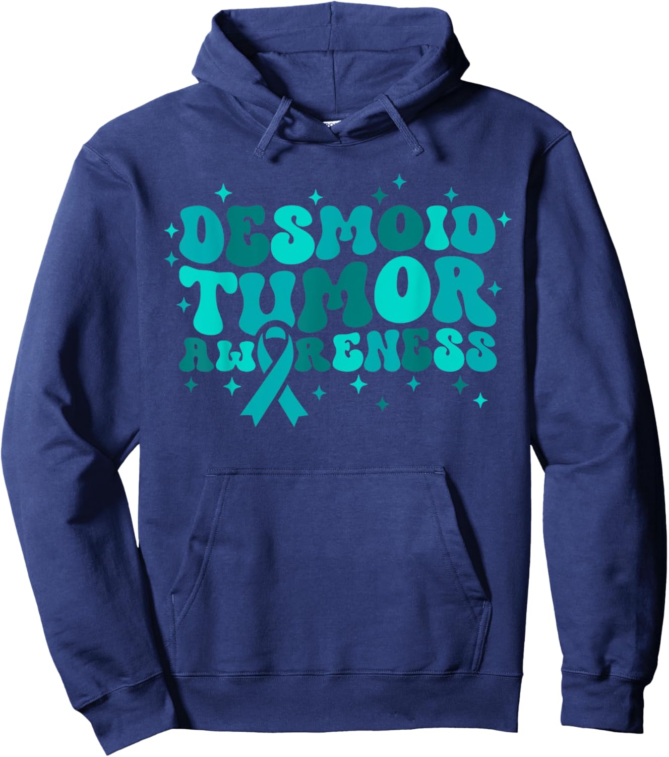 Desmoid Tumor Awareness Ribbon Support Quote Hoodie - Hoodie | Navy