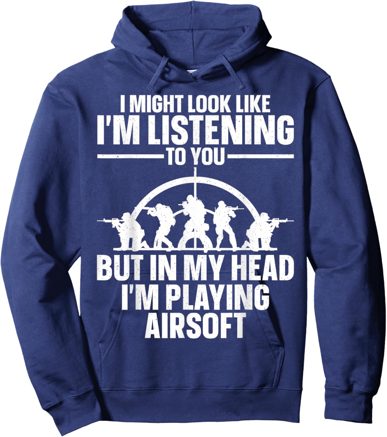 Funny Airsoft Art Women Kids Airsoft Lover Airsoft Hoodie - Hoodie | Navy