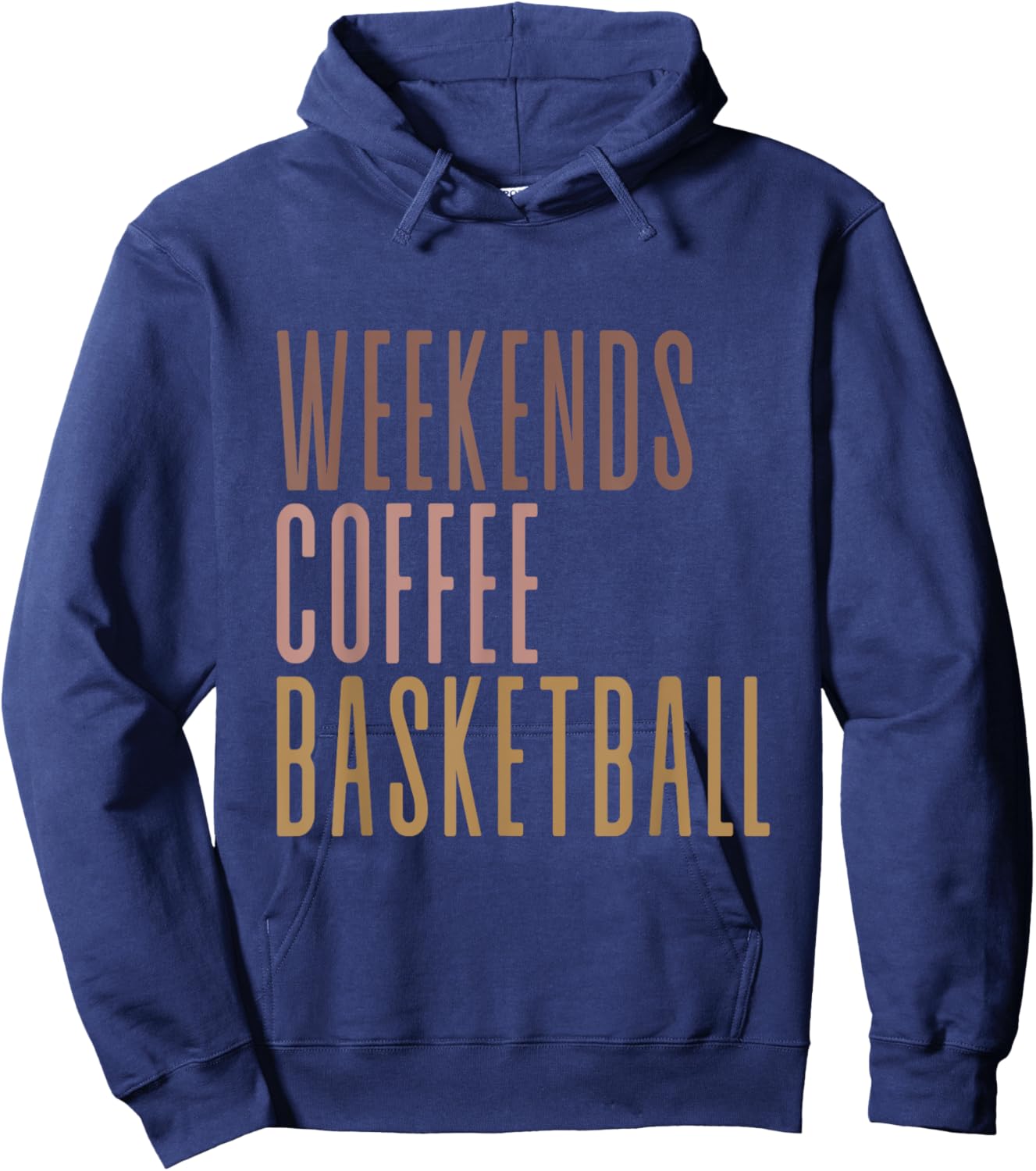 Weekends Coffee Basketball Hoodie - Hoodie | Navy