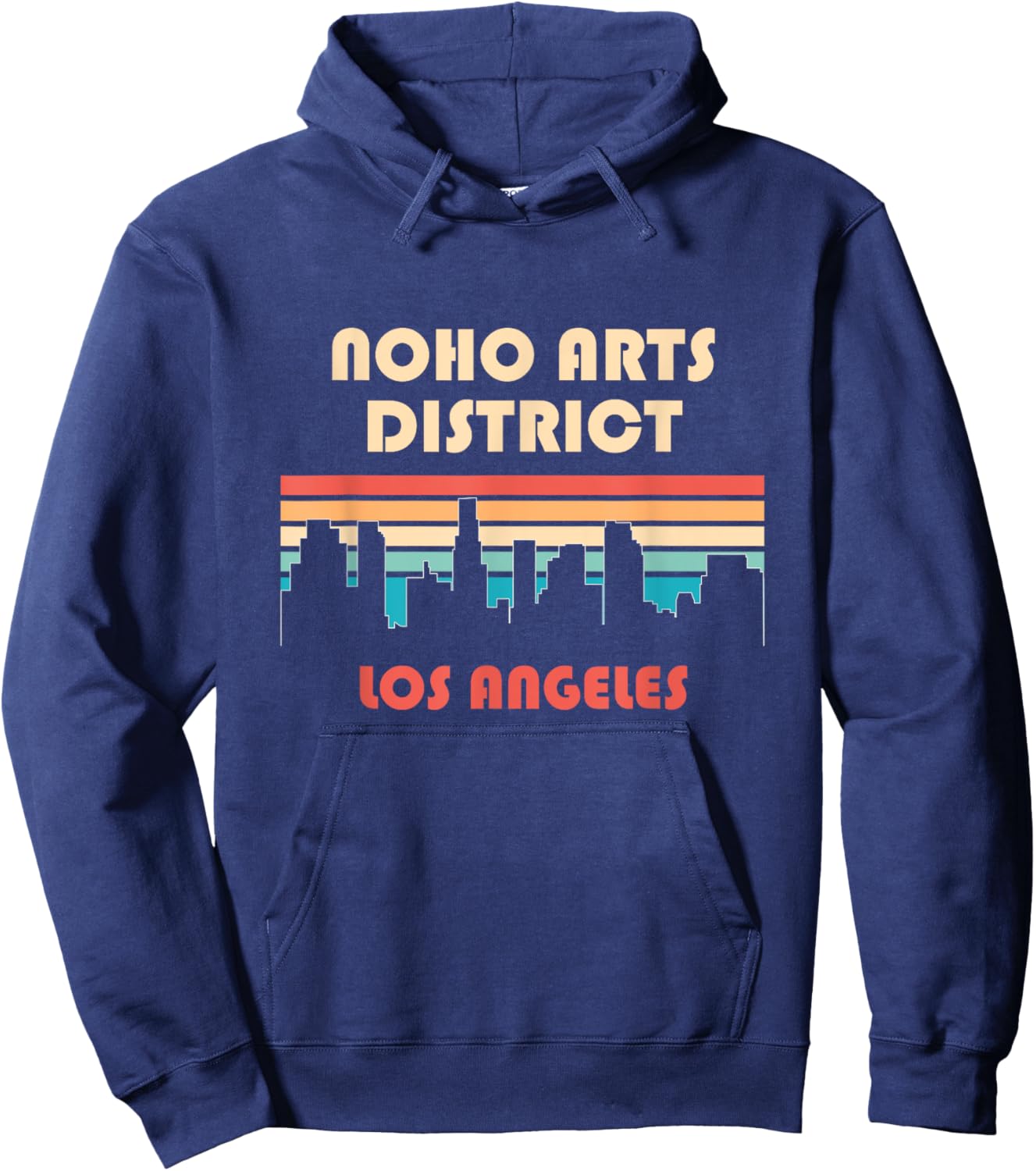 NoHo Arts District Los Angeles California Retro Vintage Hoodie - Hoodie | Navy
