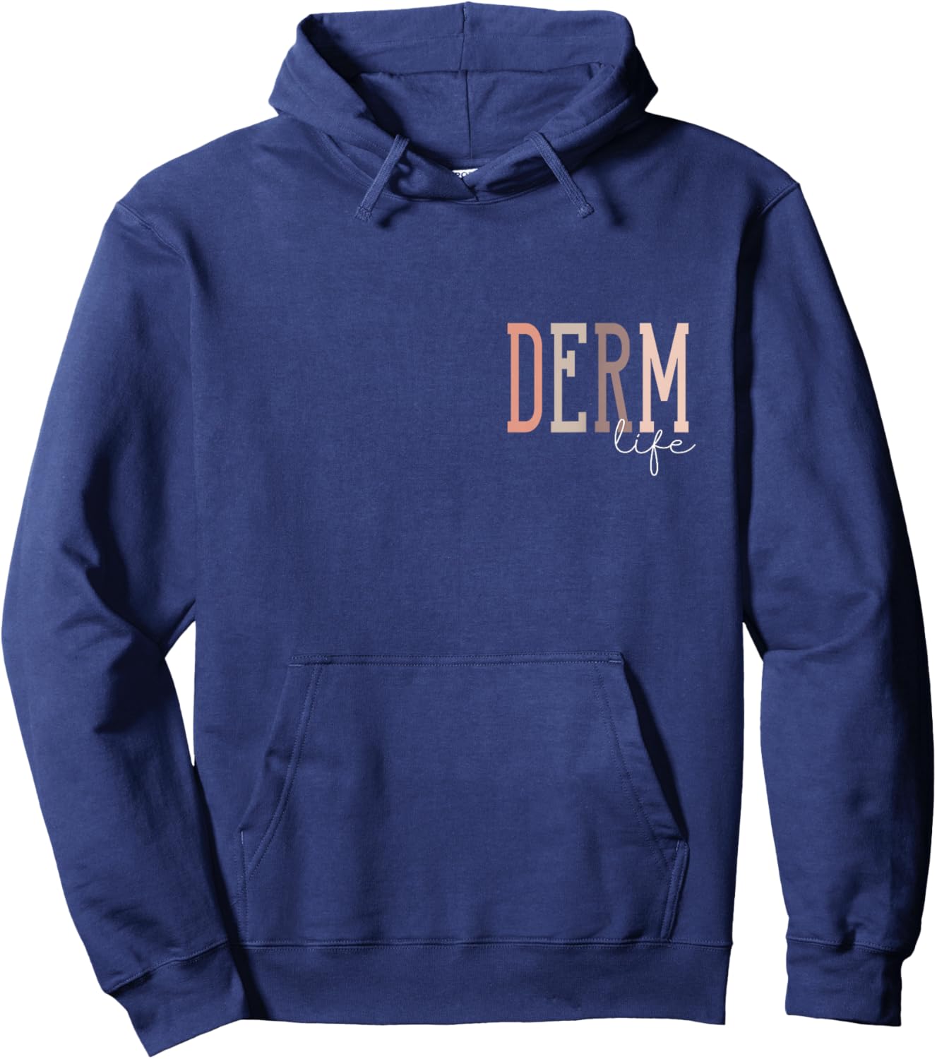 Derm Life Dermatologist & Dermatology Nurse -Adults , Black, Small, Short Sleeve Hoodie - Hoodie | Navy