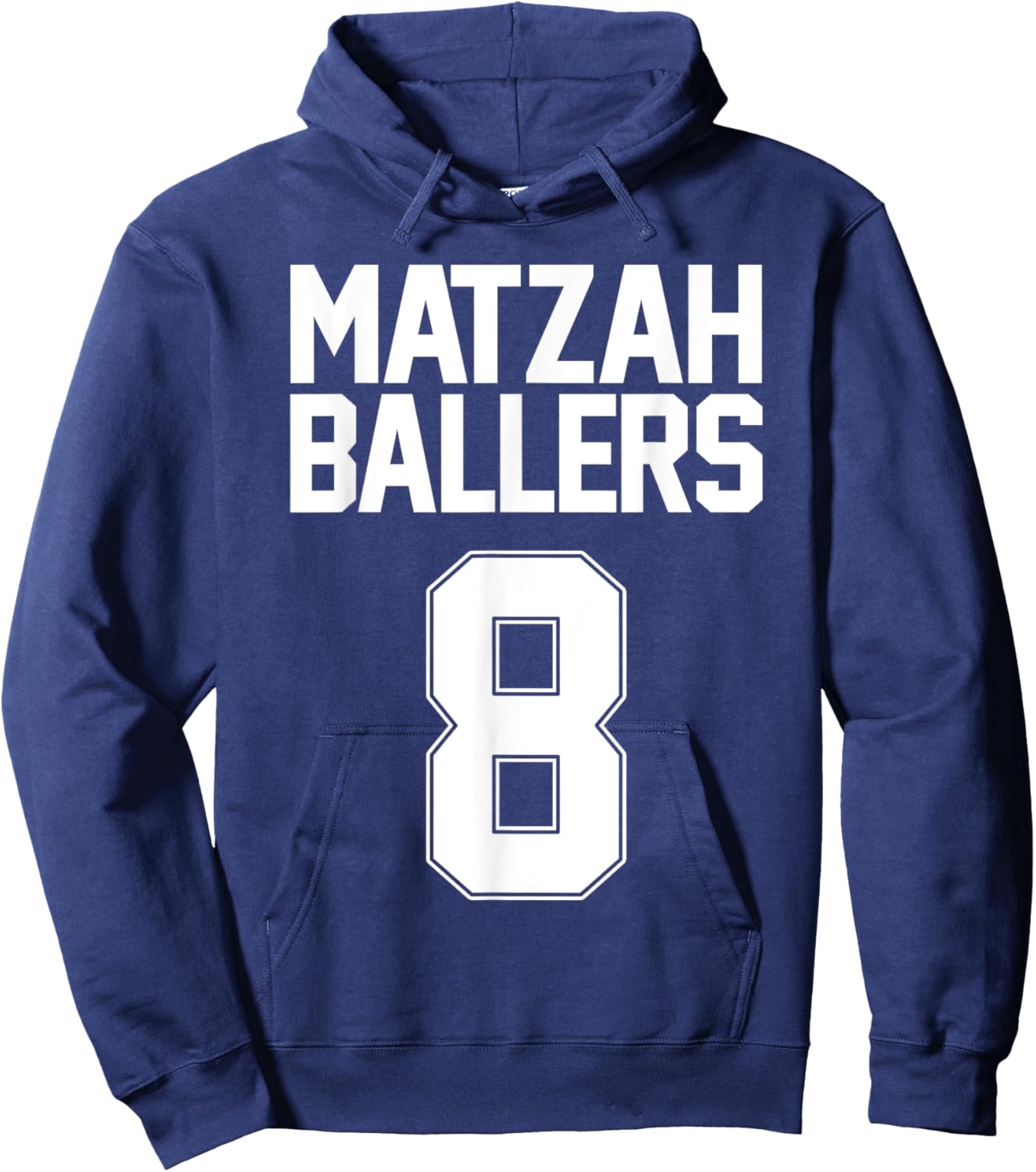 Matzah Baller 8 Funny Jewish Basketball Team Matzo Balls Hoodie - Hoodie | Navy