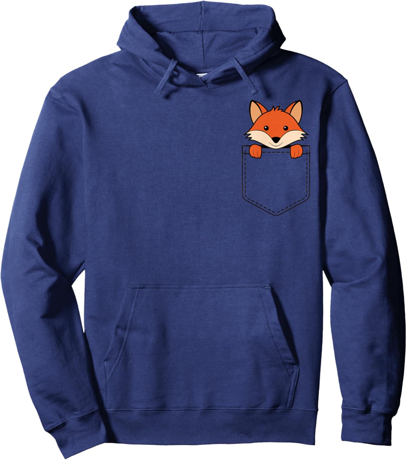 Boys Girls Toddler Cute Zoo Animal Baby Fox Peeking Pocket Hoodie - Hoodie | Navy