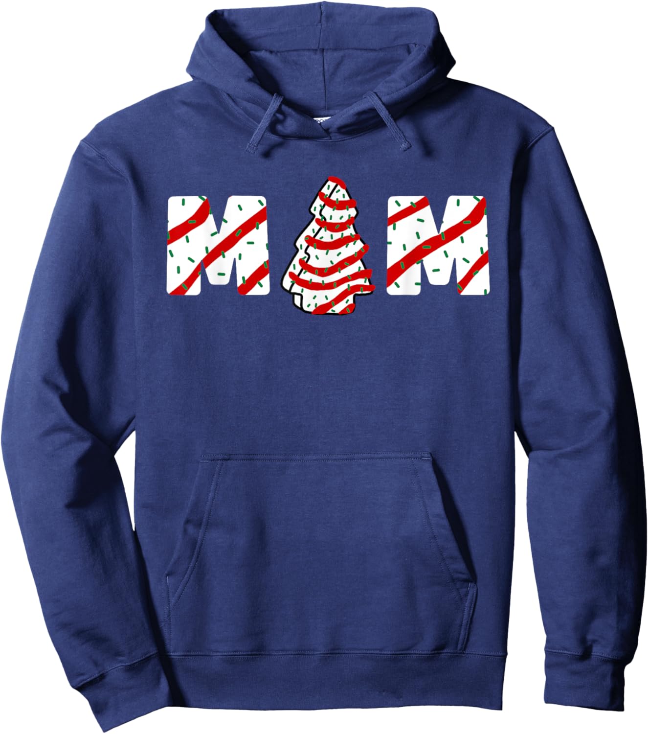 Christmas Tree Cake Matching Family Party Pajama Mom Hoodie - Hoodie | Navy