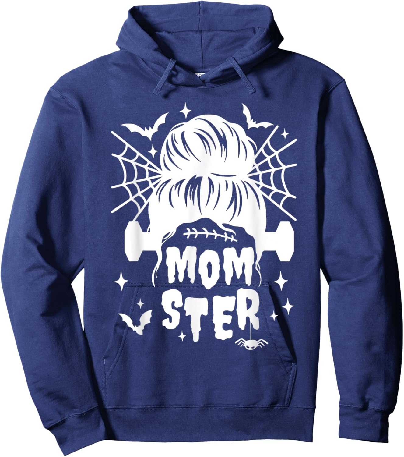 Momster Halloween Mommy Mama Hair Bun /Family Matching Party Hoodie - Hoodie | Navy