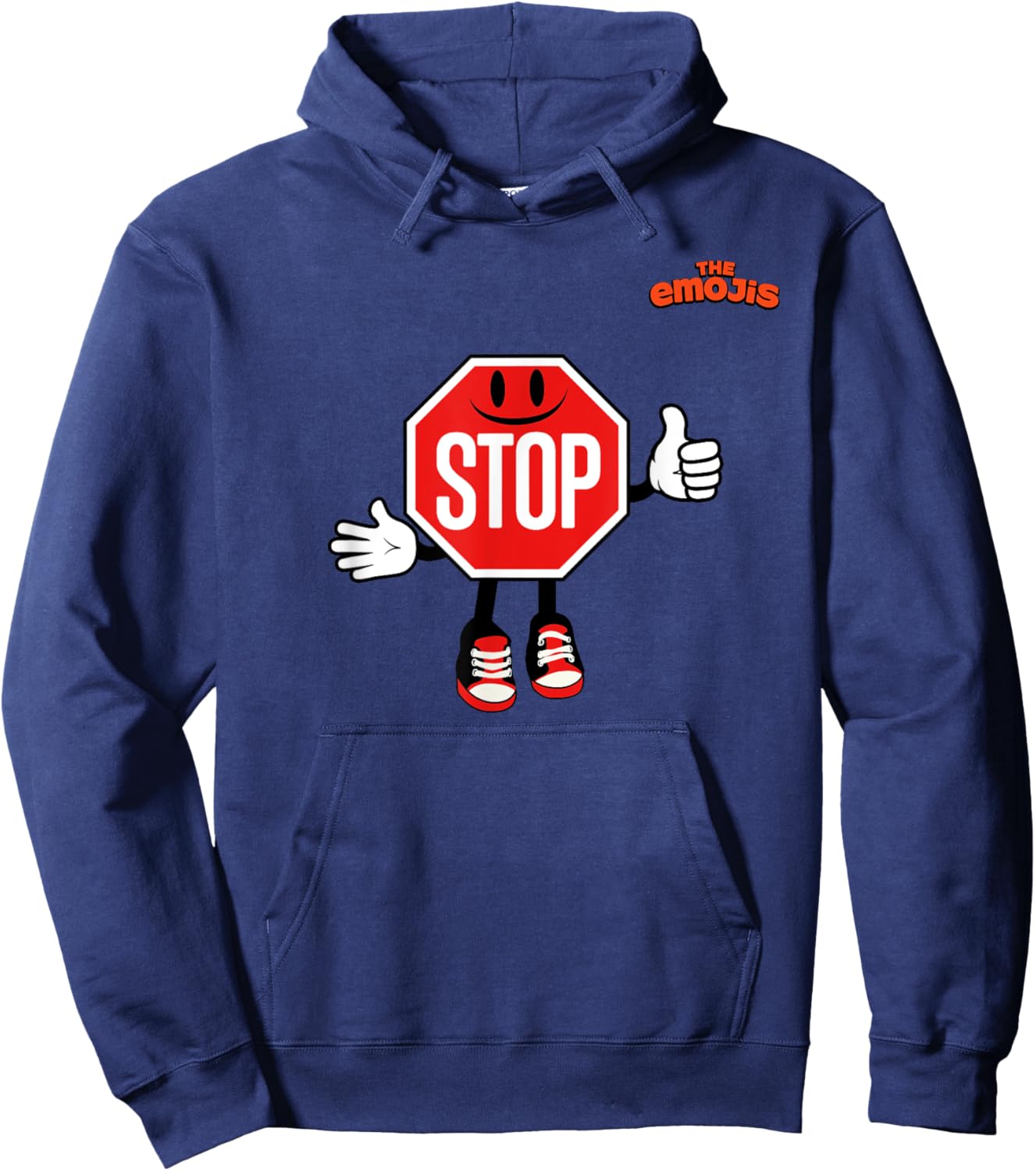 Emoji Stop Sign Thumb Up Hoodie - Hoodie | Navy