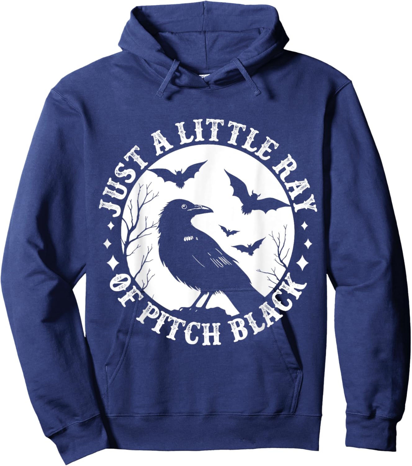 Just A Little Ray Of Pitch Black Funny Gothic Halloween Hoodie - Hoodie | Navy