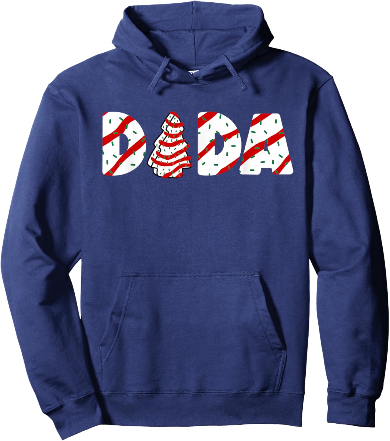 Christmas Tree Cake Matching Family Party Pajama Dada Hoodie - Hoodie | Navy