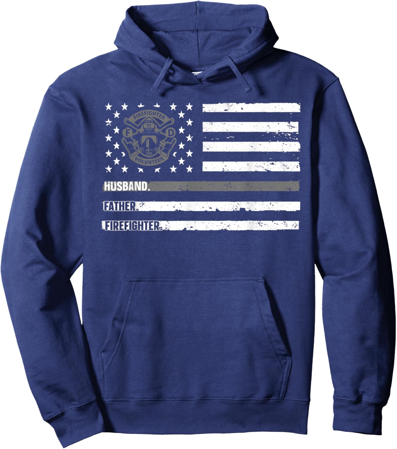 Firefighter Art For Husband Men Dad Firefighting Firefighter Hoodie - Hoodie | Navy