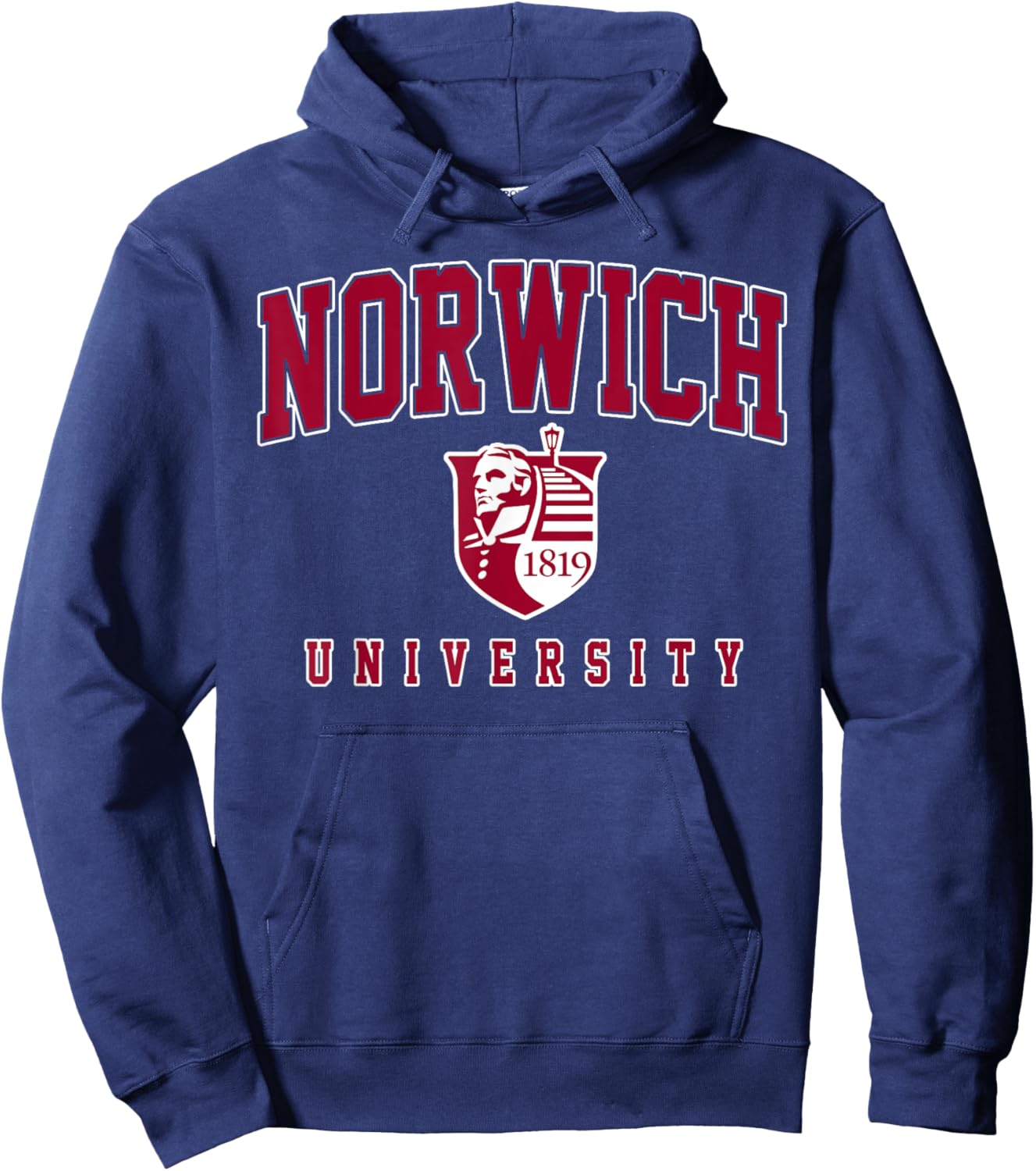 Norwich University Arch Vintage Sports Design Men Women Hoodie - Hoodie | Navy