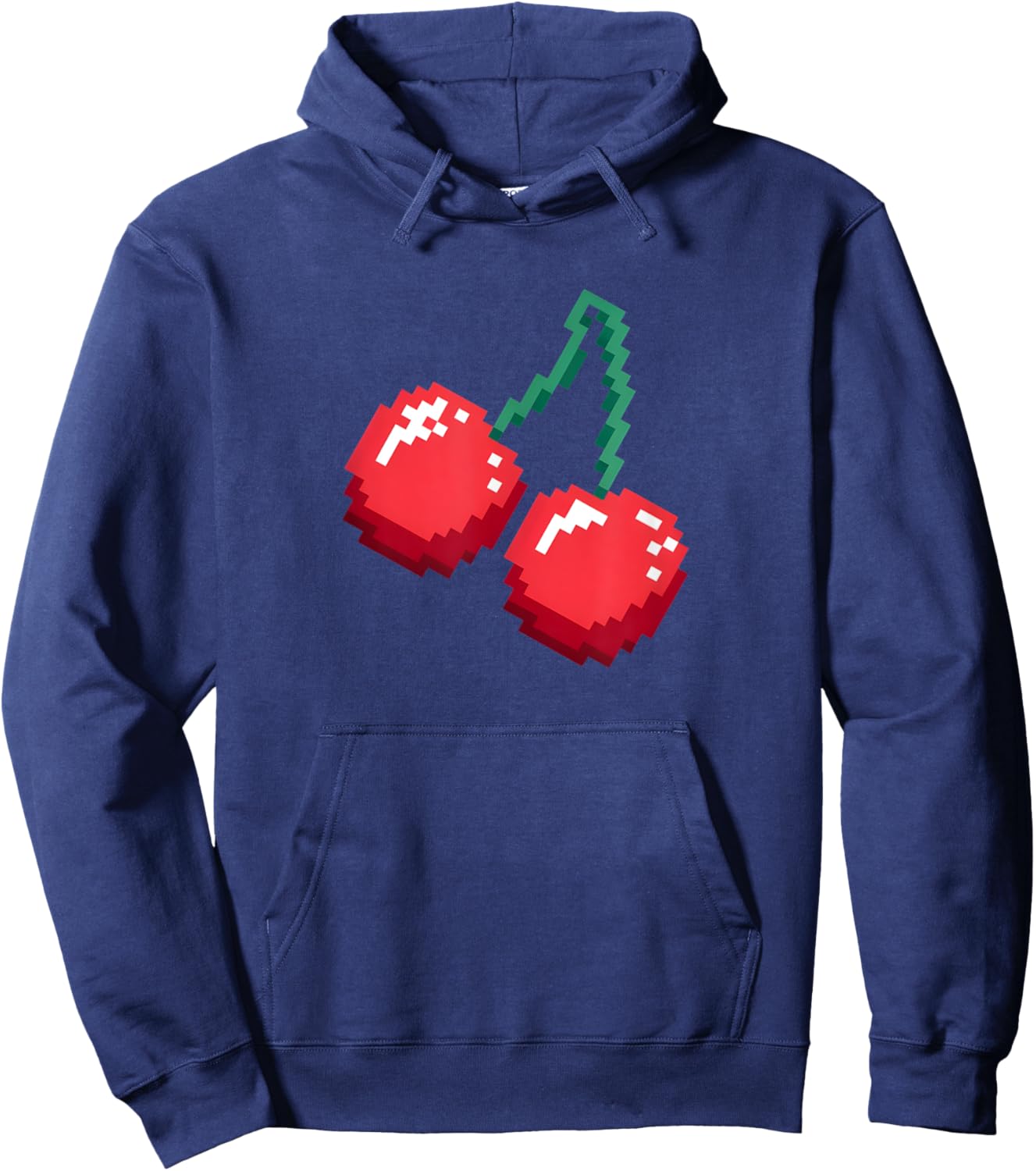 Pixel Cherries 80s Video Game Halloween Costume Hoodie - Hoodie | Navy
