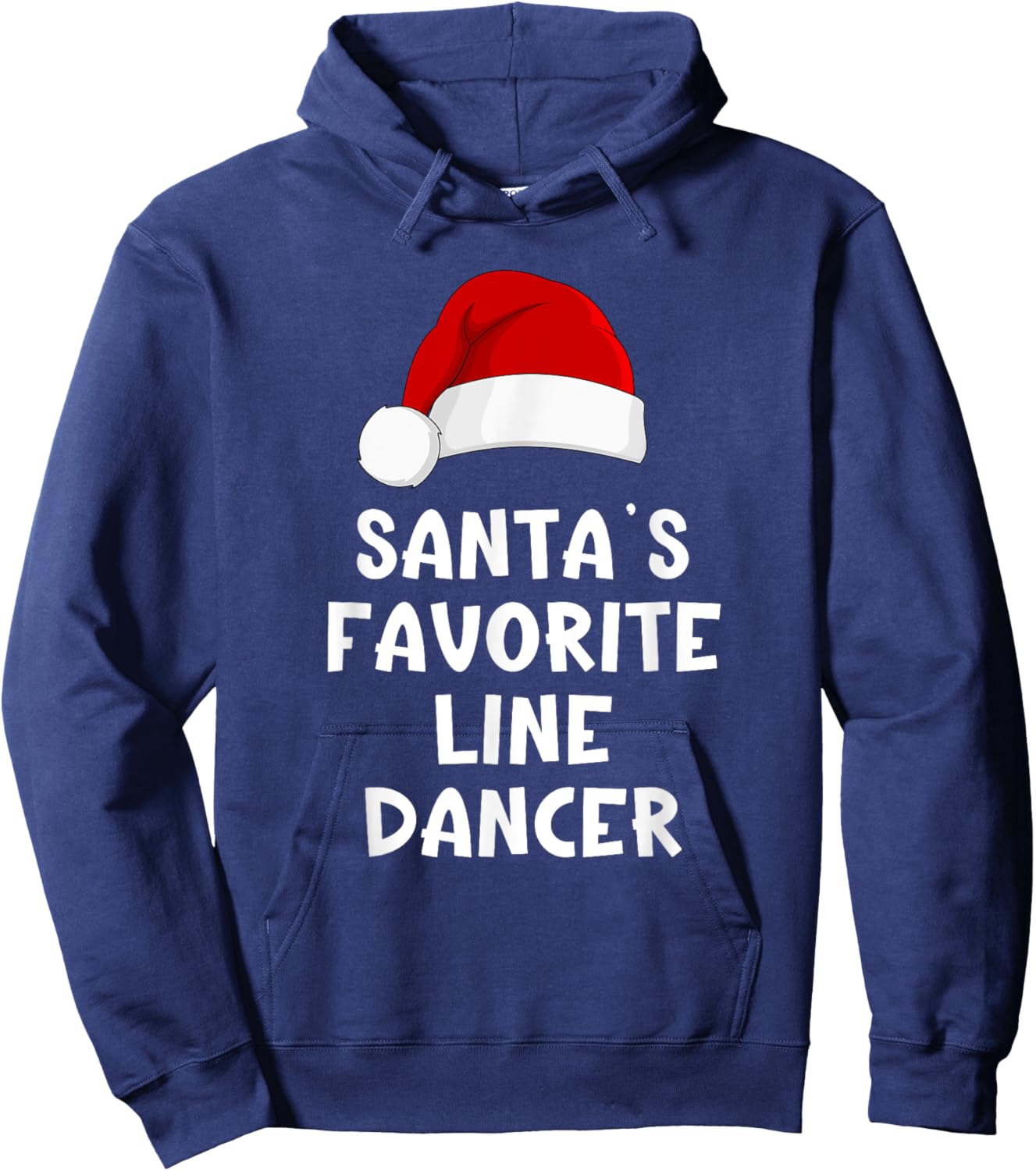 Christmas Santa's Favorite Line Dancer Funny Dancing Dance Hoodie - Hoodie | Navy