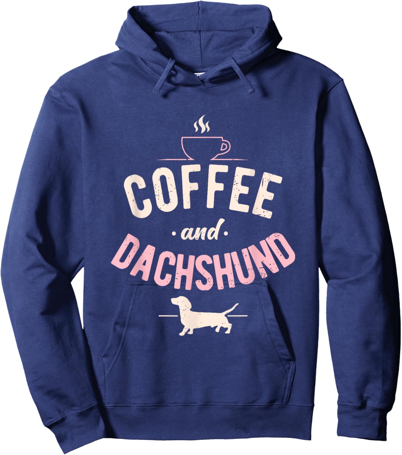 Weenie Dog Lover Coffee And Dachshund Men Women Hoodie - Hoodie | Navy