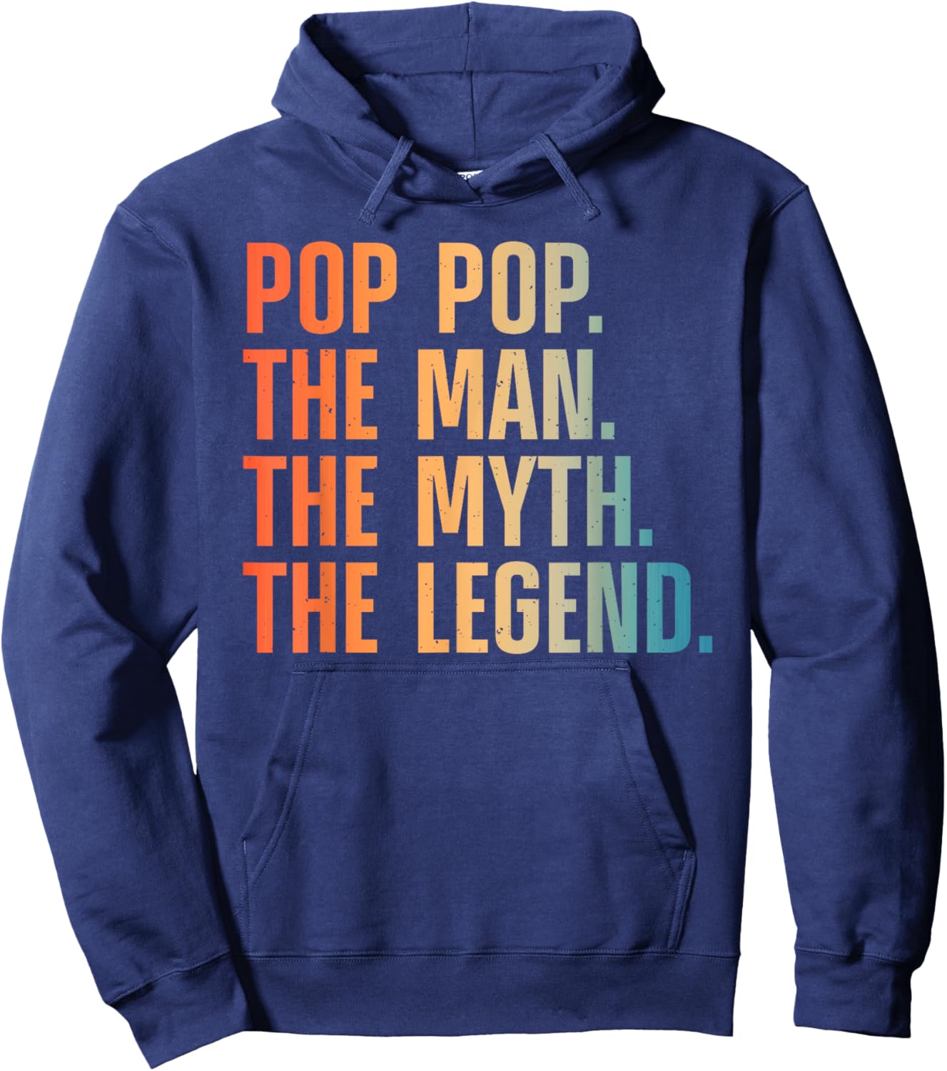 Pop Pop Art For Grandpa Grandfather From Grandkids Pop Pop Hoodie - Hoodie | Navy