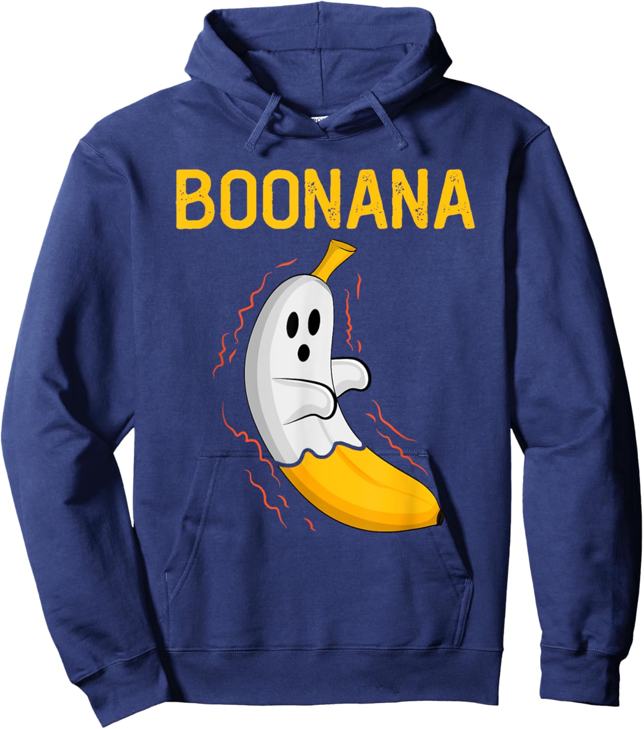 Boonana Cute Ghost Banana Halloween Men Women girls Kids Hoodie - Hoodie | Navy