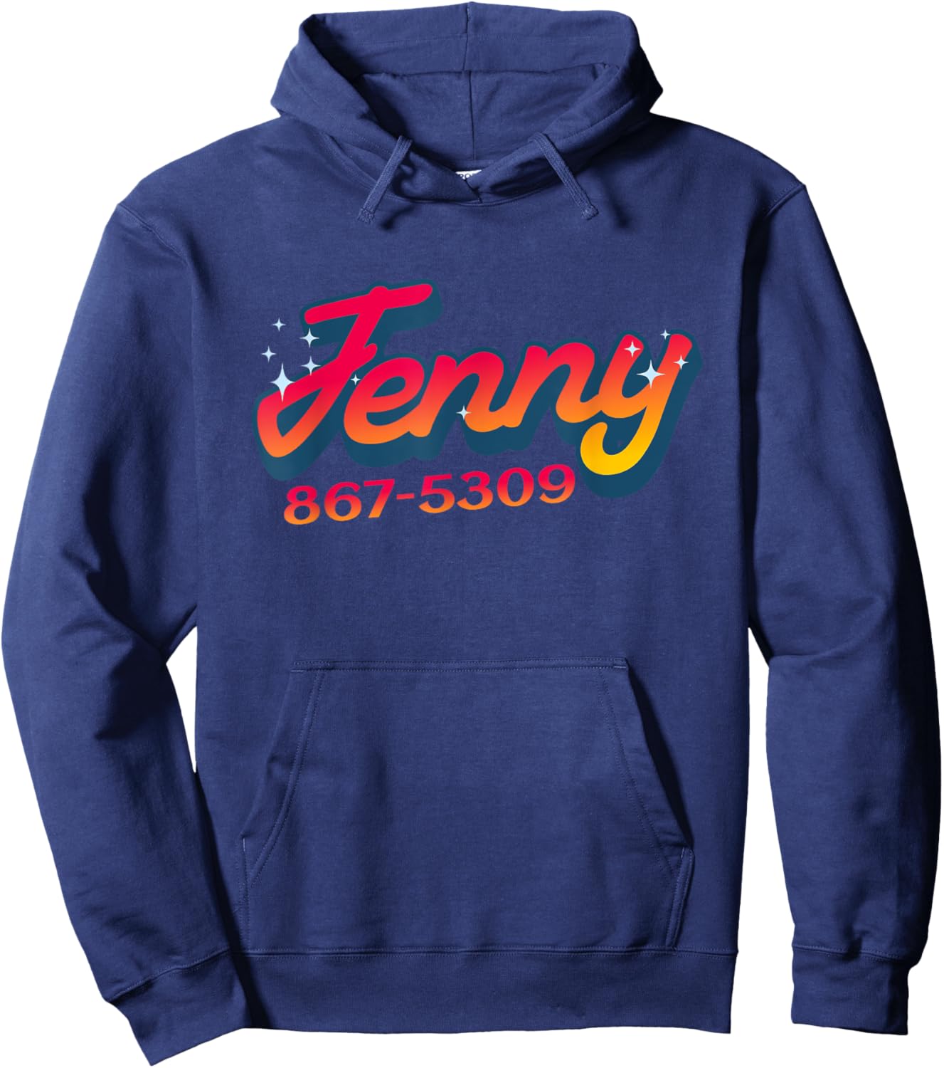 Jenny Phone Number 867-5309 Nostalgic and Funny 80s Hoodie - Hoodie | Navy