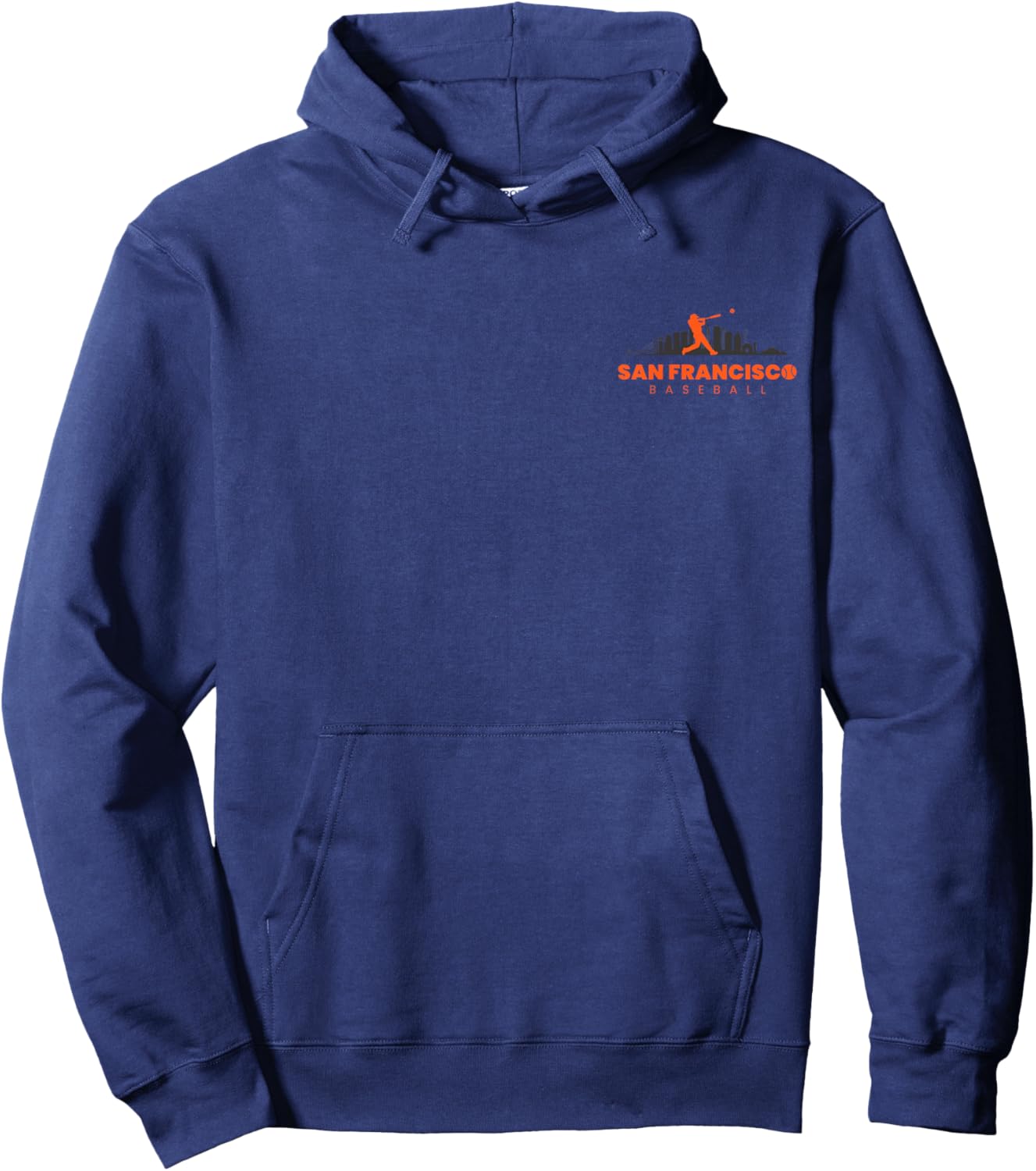 San Francisco Baseball Pocket City Skyline Baseball Lover Hoodie - Hoodie | Navy