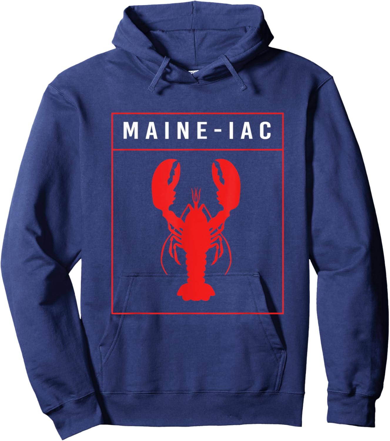 Funny Maine Lobster Red Lobster Maineiac Hoodie - Hoodie | Navy