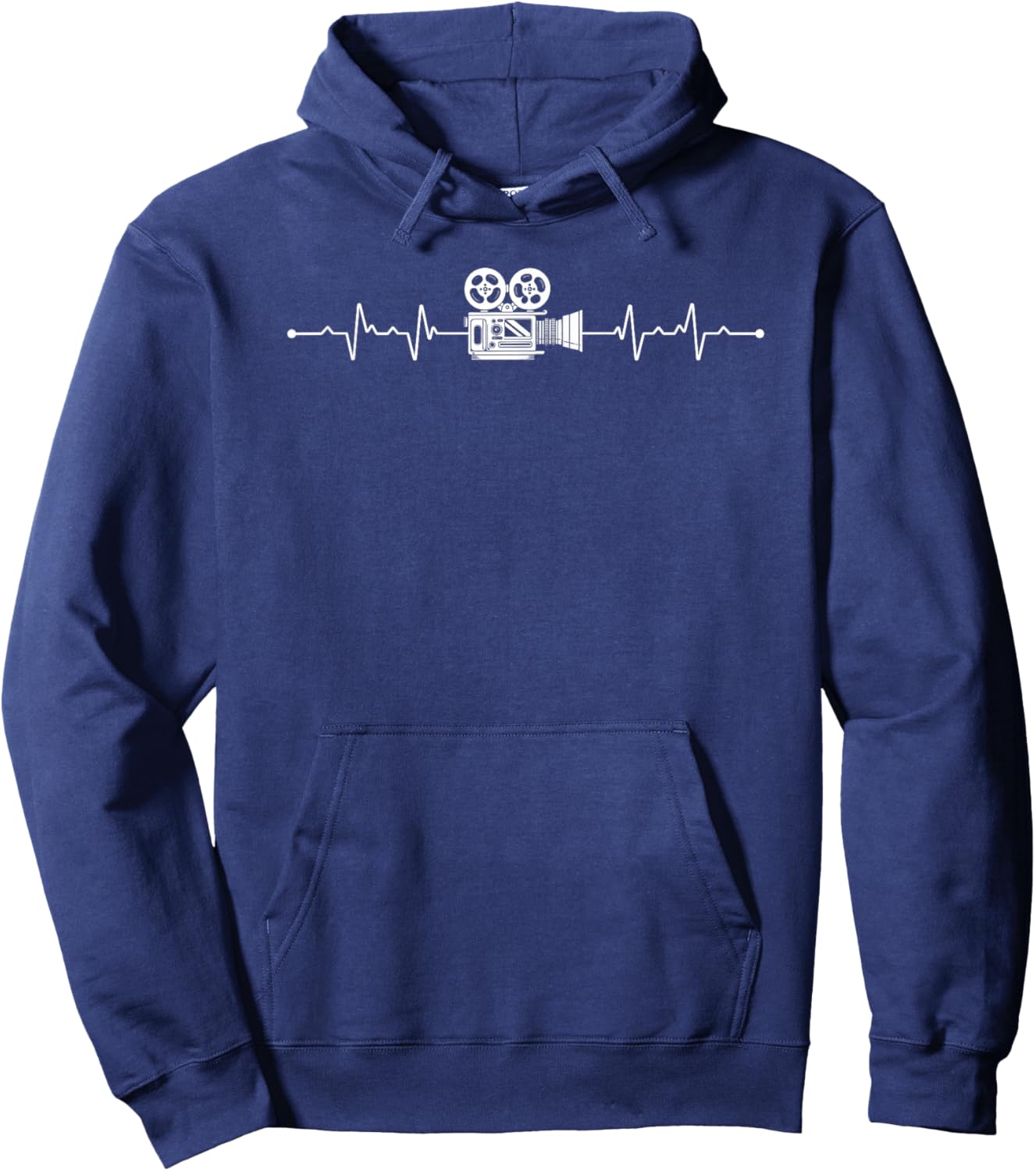 Videography Funny Heartbeat Cinematographer Filmmaking Hoodie - Hoodie | Navy