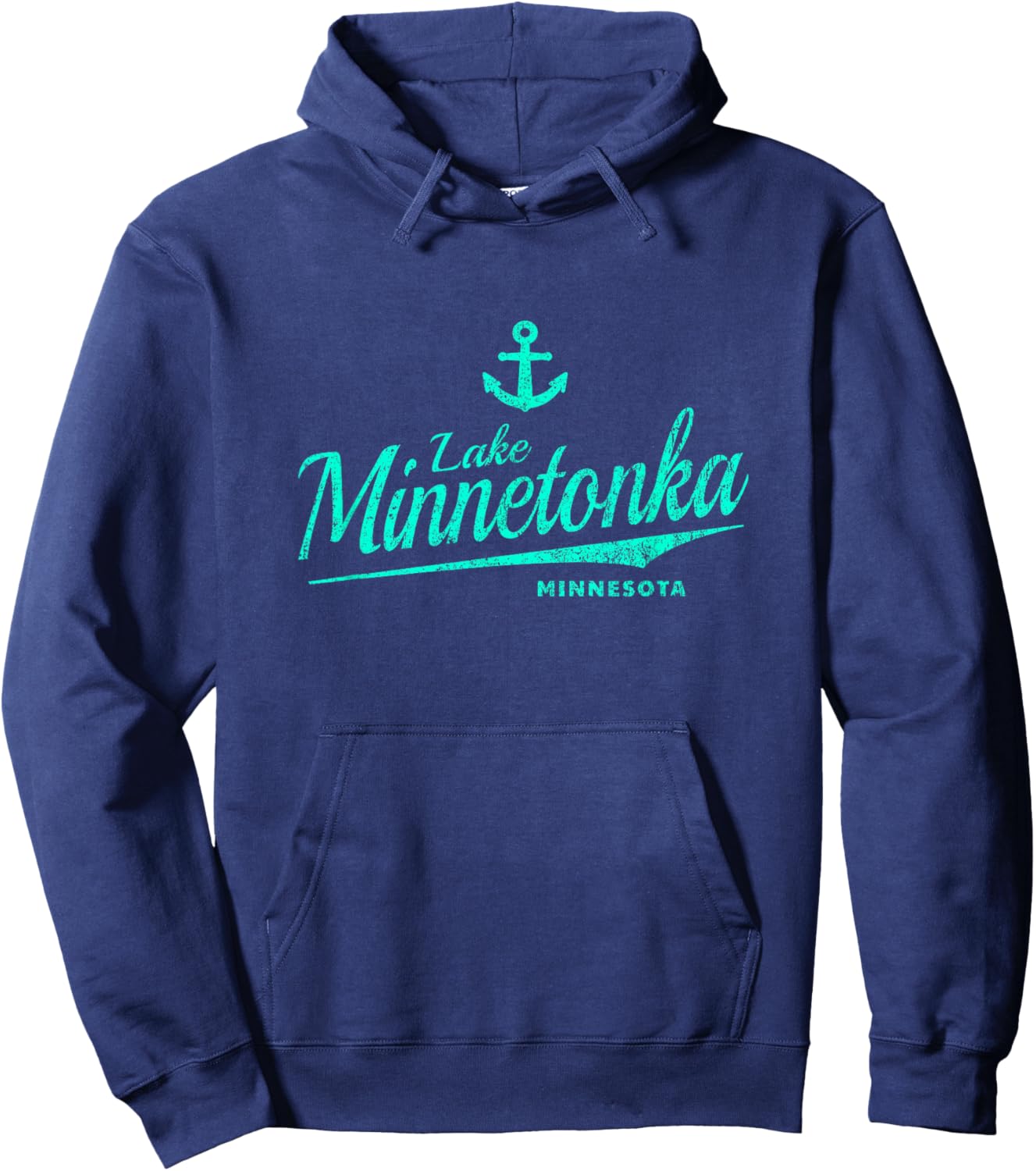 Minnesota - Lake Minnetonka - Retro MN Lake Hoodie - Hoodie | Navy