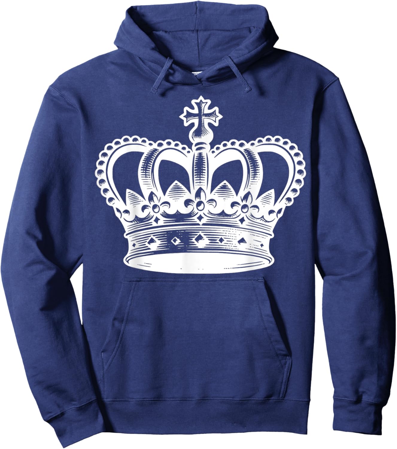 Elegant Royal Crown Illustration For Adults Hoodie - Hoodie | Navy