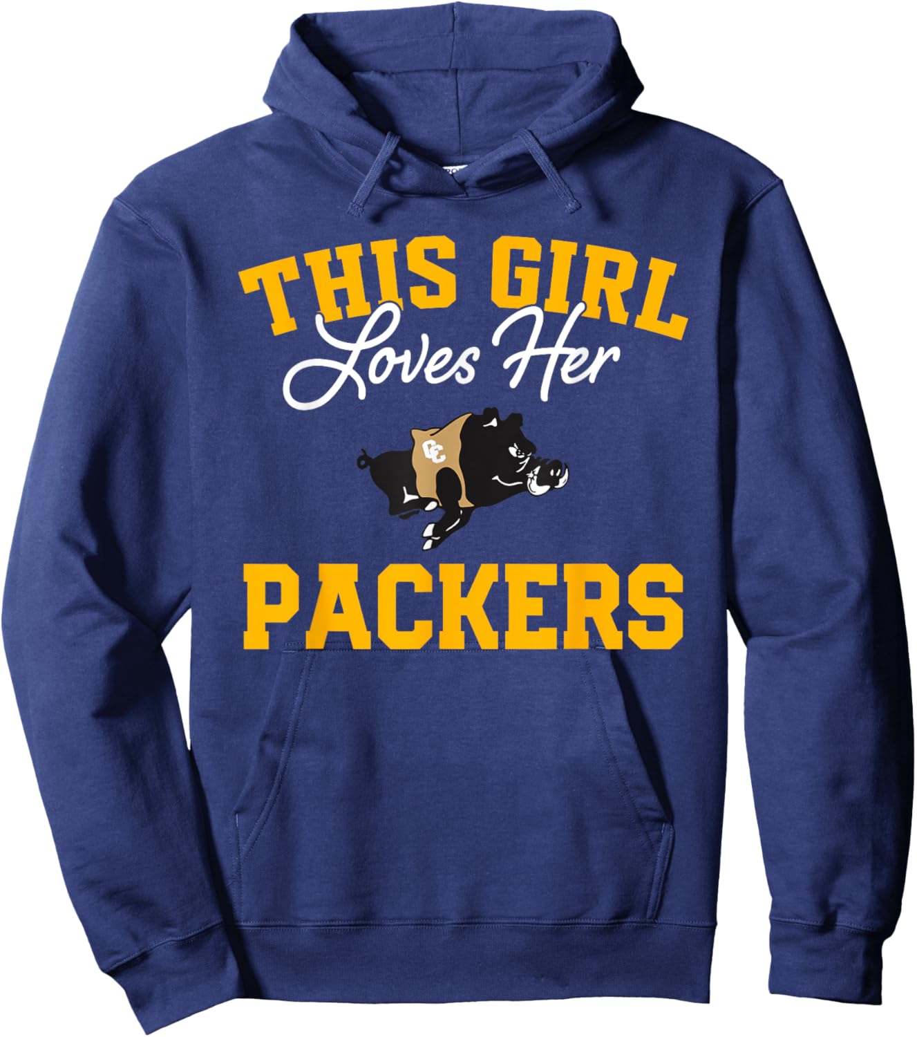 Colquitt County Packers Logo This Girl Loves Her HS Hoodie - Hoodie | Navy