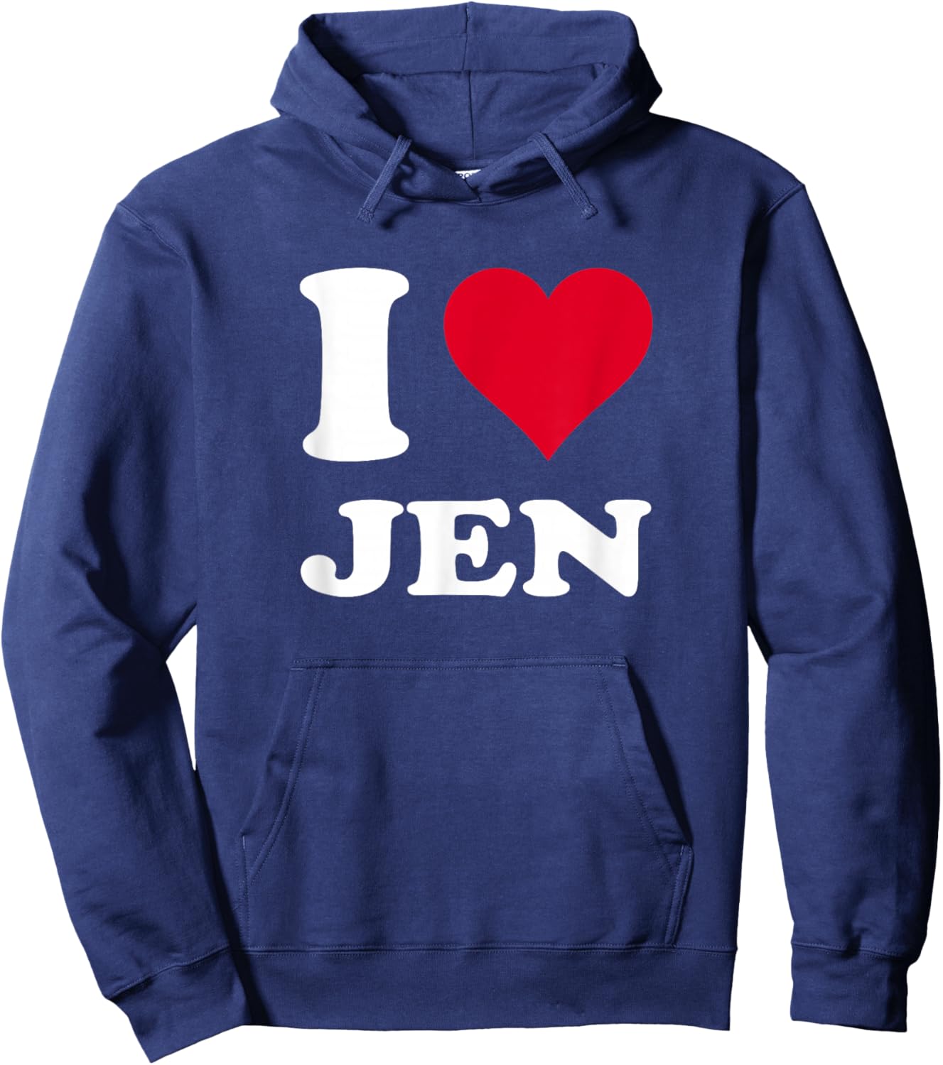 Red Heart I Love Jen Hoodie - Hoodie | Navy