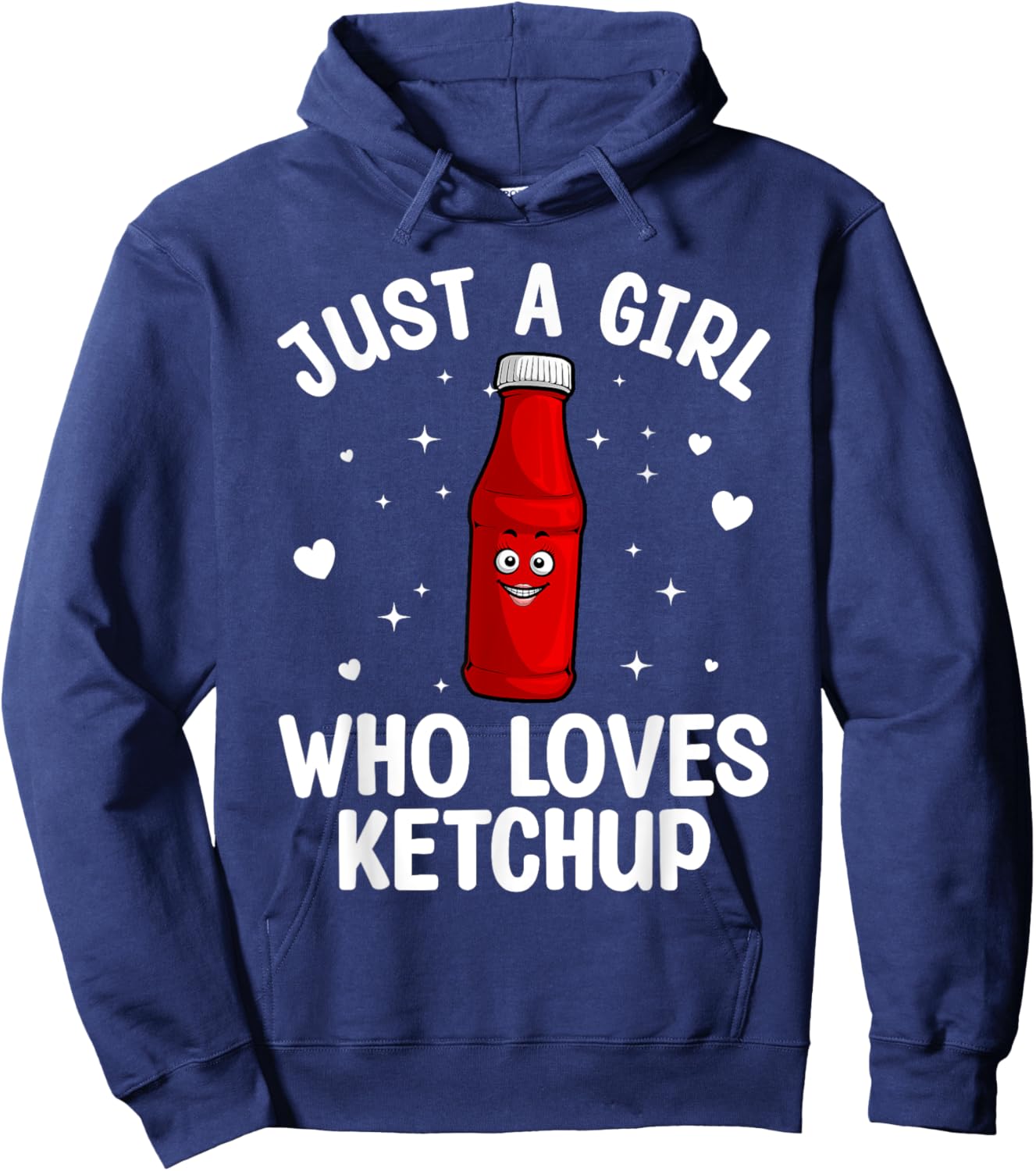 Cool Ketchup Art Girls Kid Ketchup Novelty Ketchup Hoodie - Hoodie | Navy