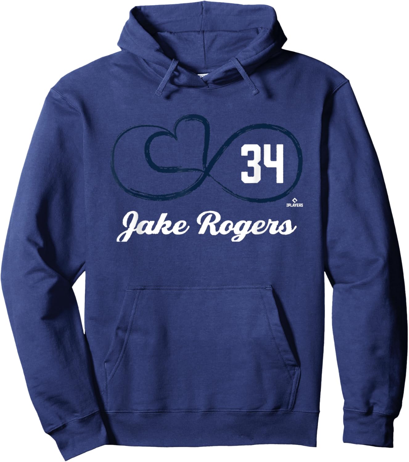 Infinity Love Jake Rogers Detroit Baseball MLBPA Hoodie - Hoodie | Navy