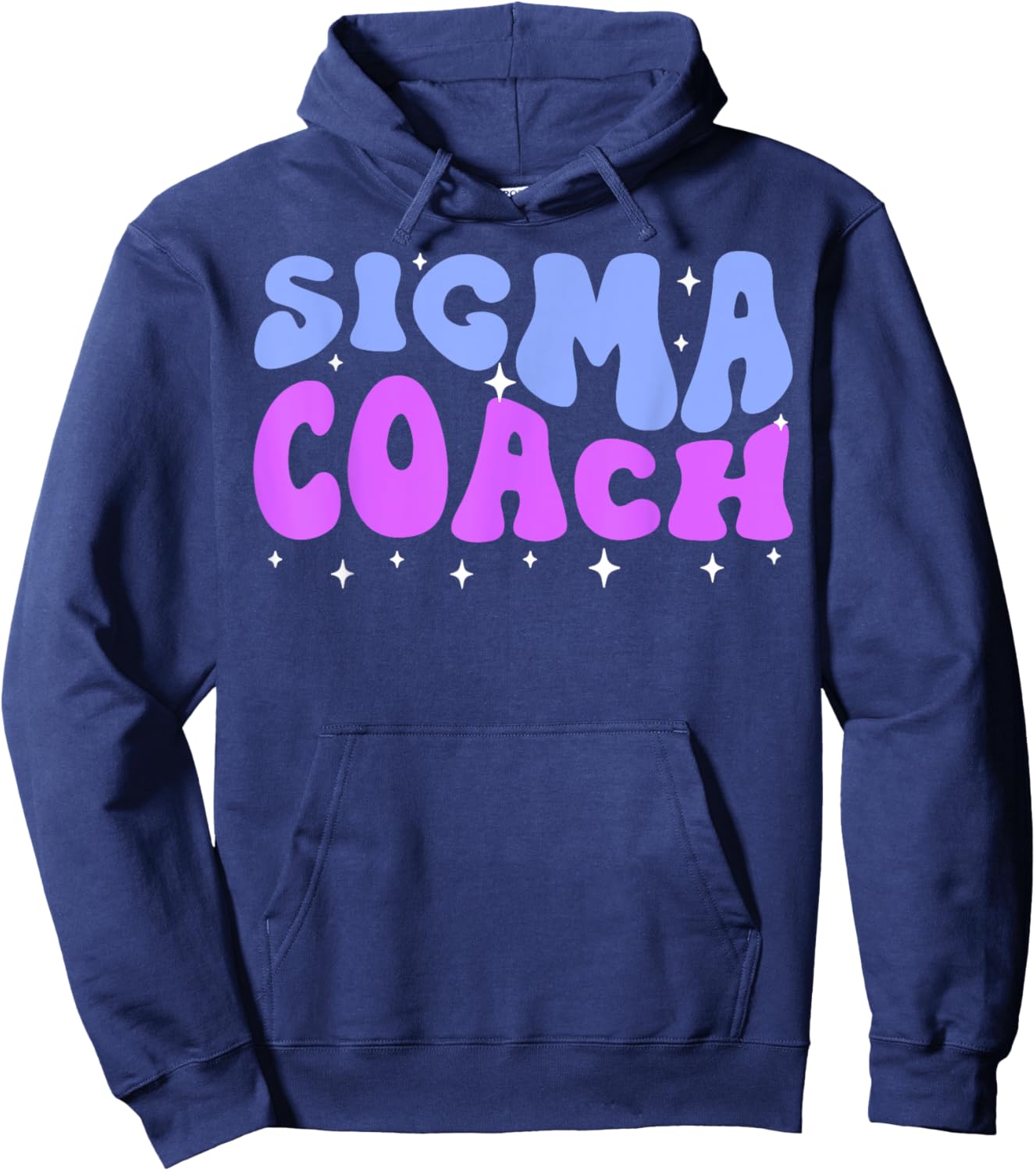 Sigma Coach Lone Wolf Stoic Strategist Groovy Art Hoodie - Hoodie | Navy