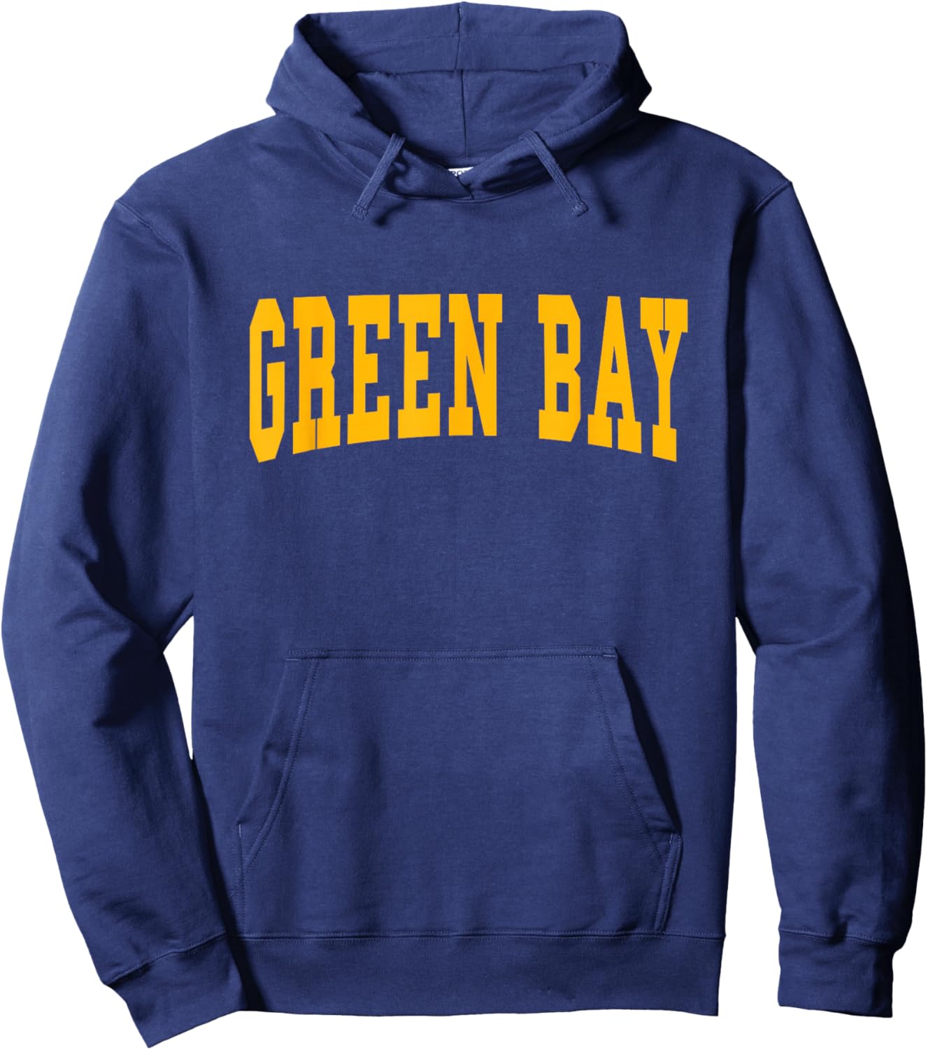 Graphic Apparel Co. - GREEN BAY - Throwback Classic - -Adult - Green - Small - Short Sleeve - Classic Fit - Polyester - Cotton Blend - - Letter Print - Throwback Design Hoodie - Hoodie | Navy