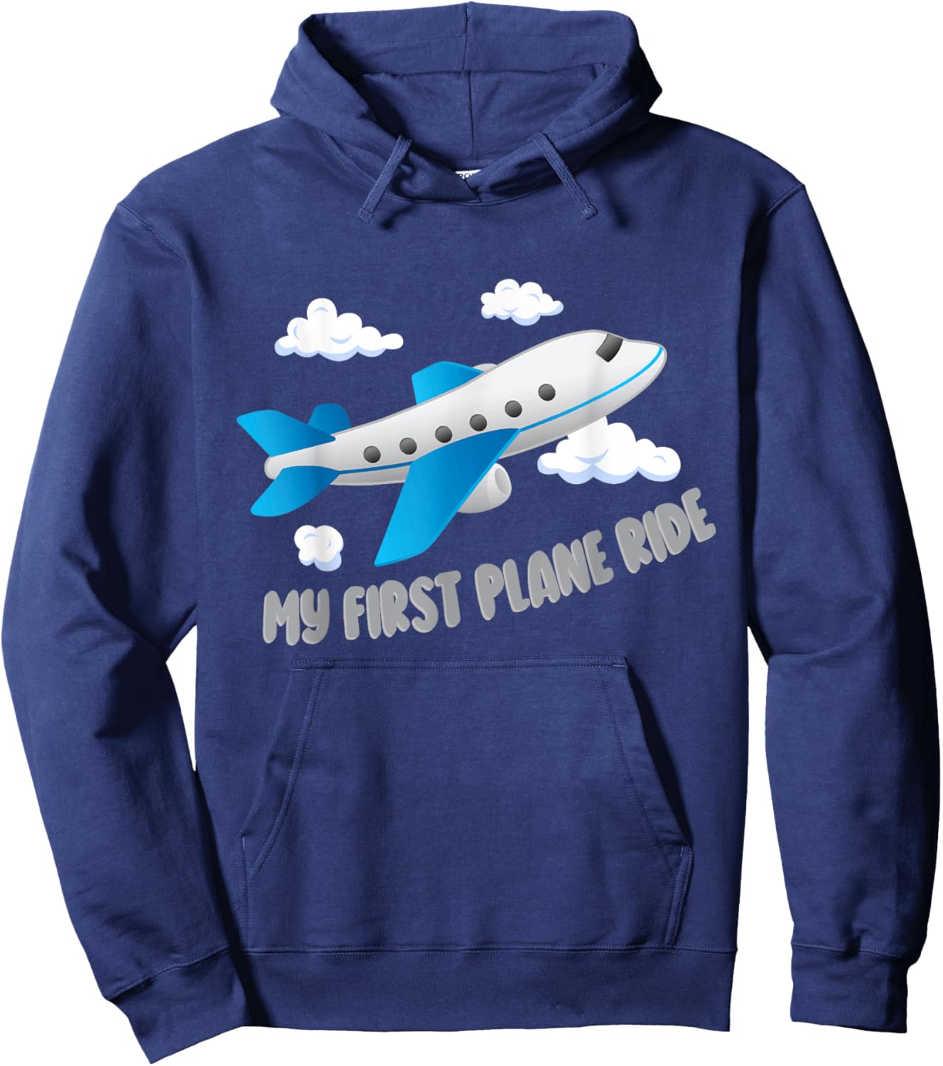 My First Plane Ride First Time Flying Airplane Kids Hoodie - Hoodie | Navy