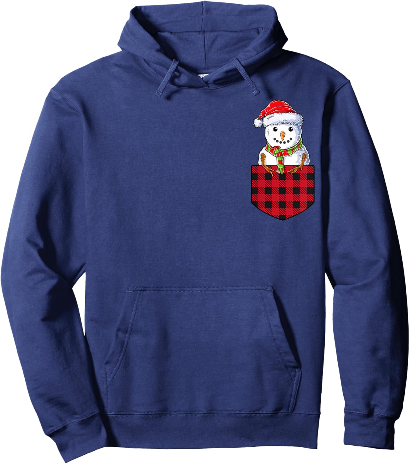 Snowman In Pocket Funny Christmas Kids Boys Girls Xmas Hoodie - Hoodie | Navy